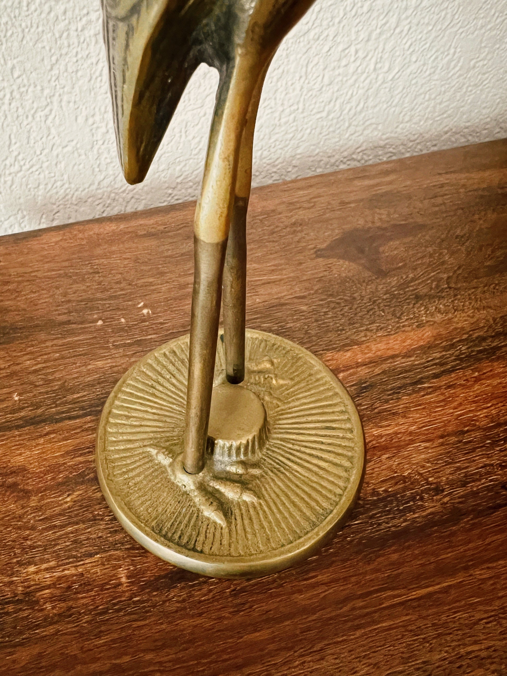 Vintage Brass Heron Figurine