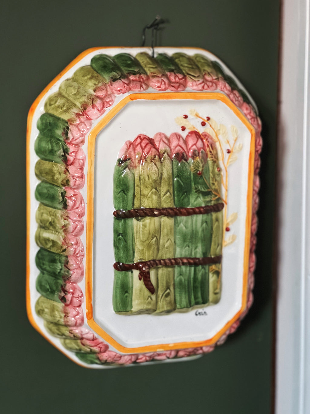 Vintage Bassano Italy Ceramic Asparagus Pudding Mold