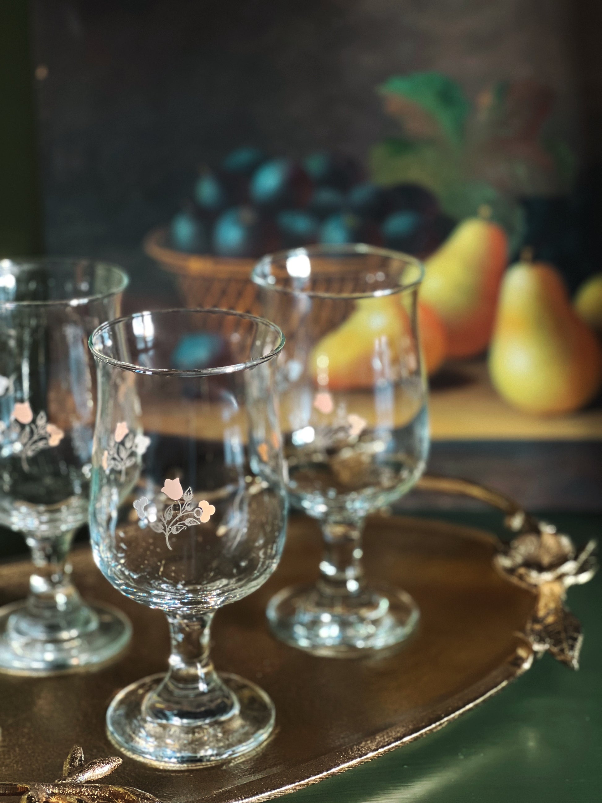 Vintage Pfaltzgraff Remembrance Wine Glass