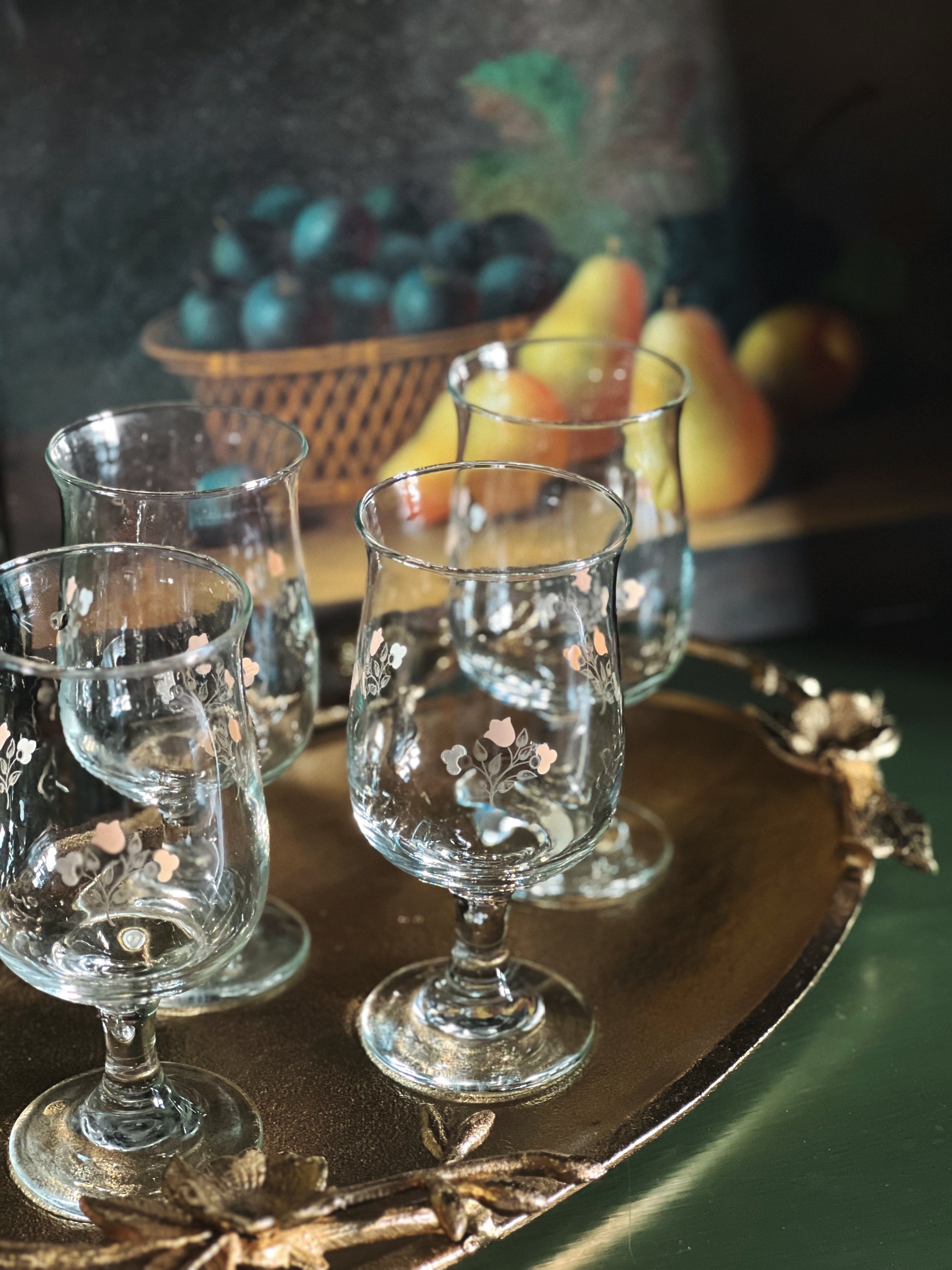 Vintage Pfaltzgraff Remembrance Wine Glass