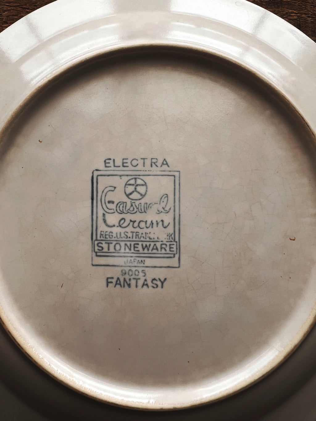 Vintage Casual Ceram Electra Fantasy Stoneware Japan Salad Plate