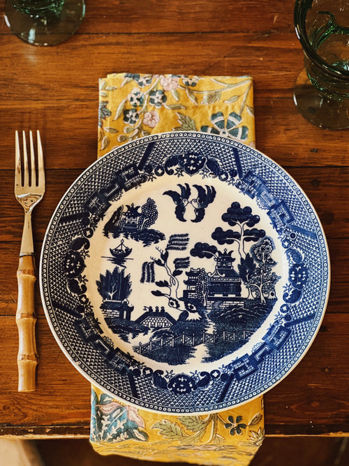 Vintage Set of 4 Vintage Japan Blue Willow Dinner Plate