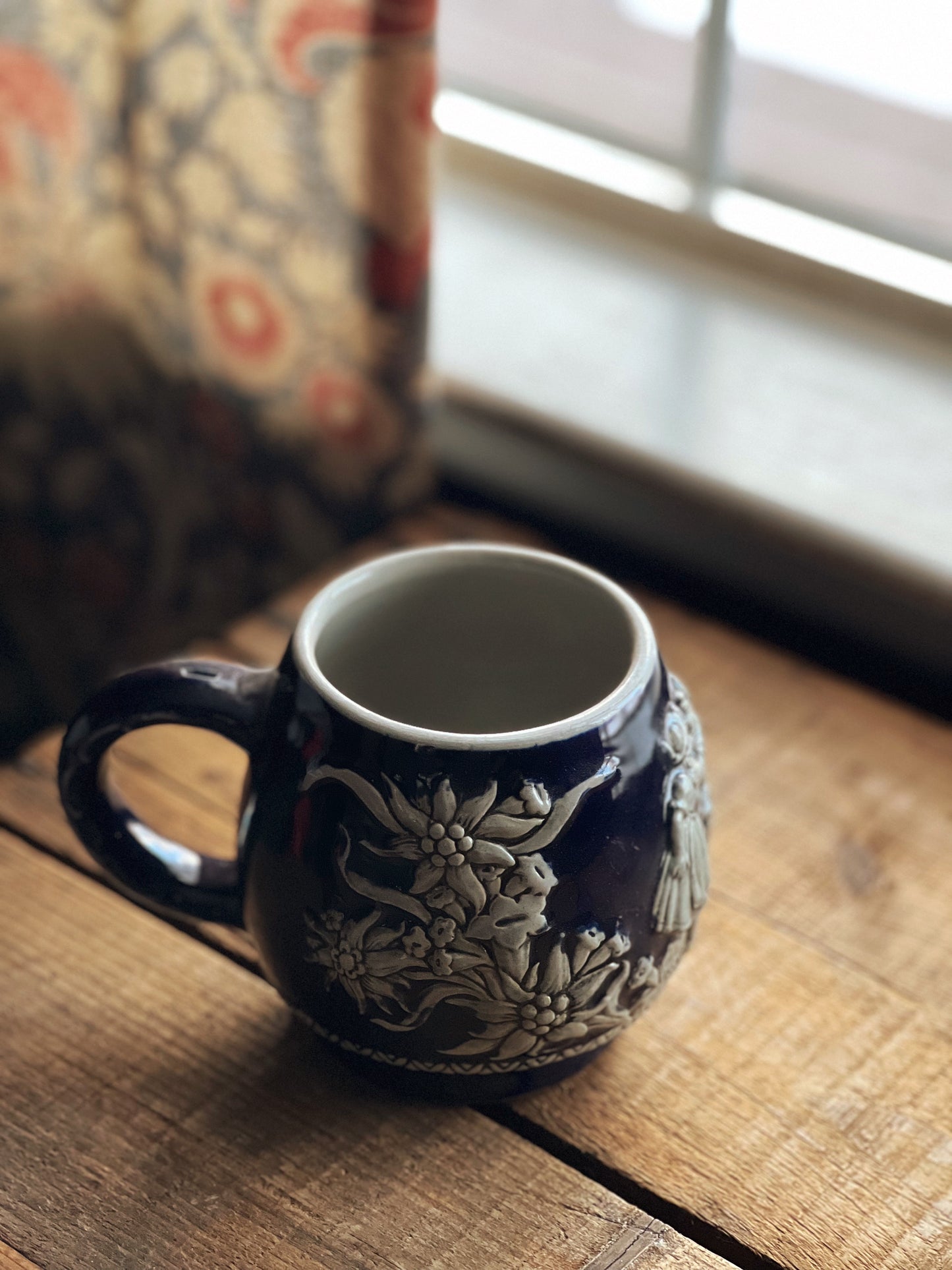 Vintage Navy Blue Mug Made in Germany