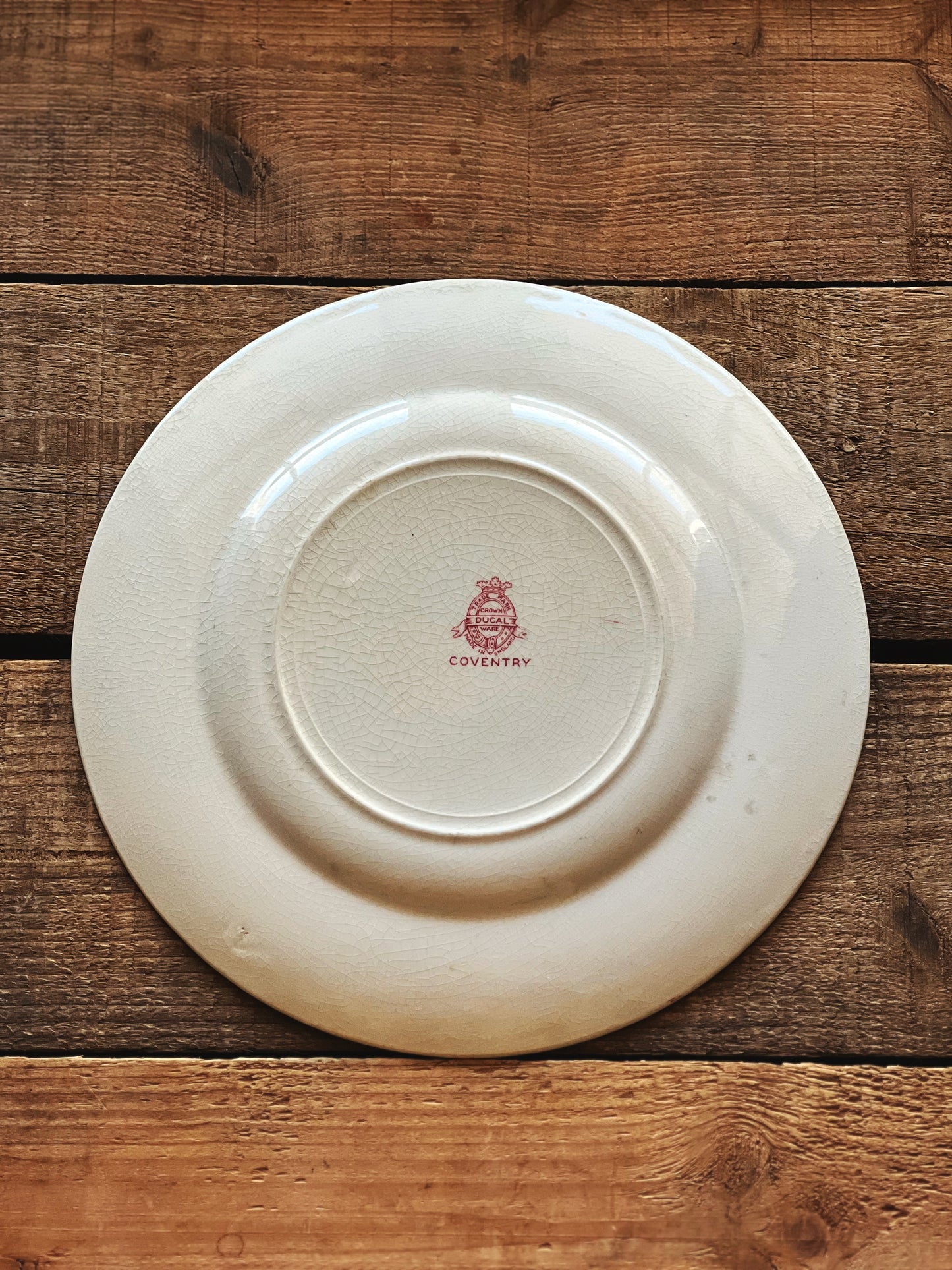 Vintage Crown Ducal Coventry Pink Salad Plate