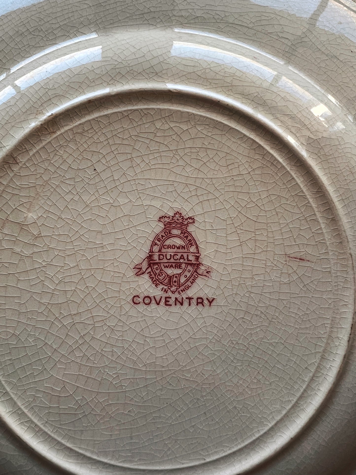 Vintage Crown Ducal Coventry Pink Salad Plate