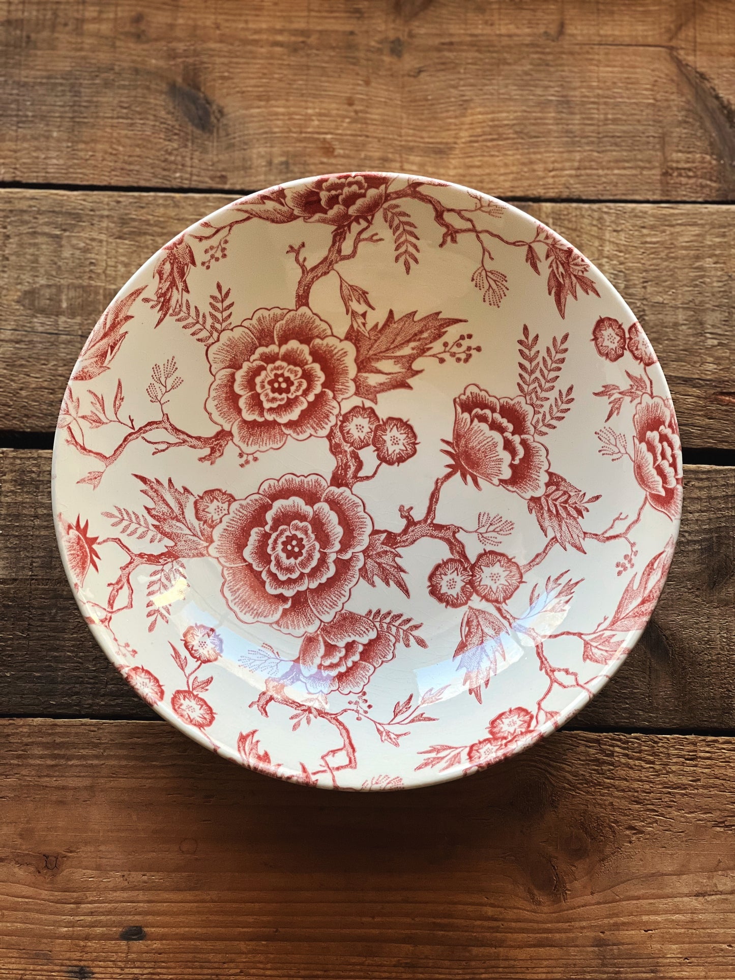 Vintage Royal China USA Pink Tradition Round Vegetable Bowl