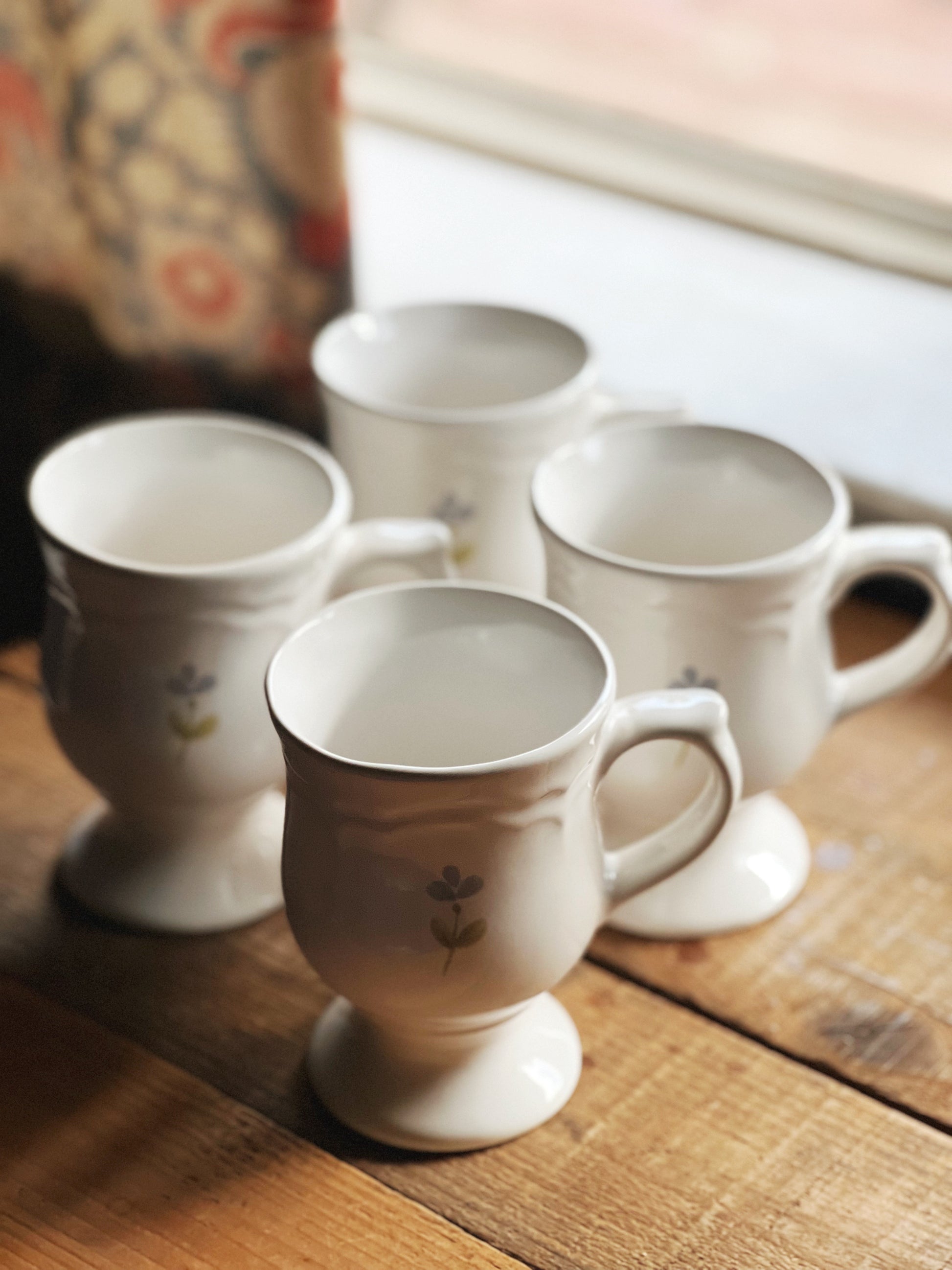 Vintage Set of 4 Pfaltzgraff Garland Grandmugs / Irish Coffee Mugs