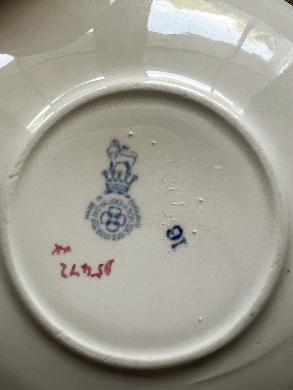 Vintage Royal Doulton Pomeroy Blue Teacup & Saucer Set