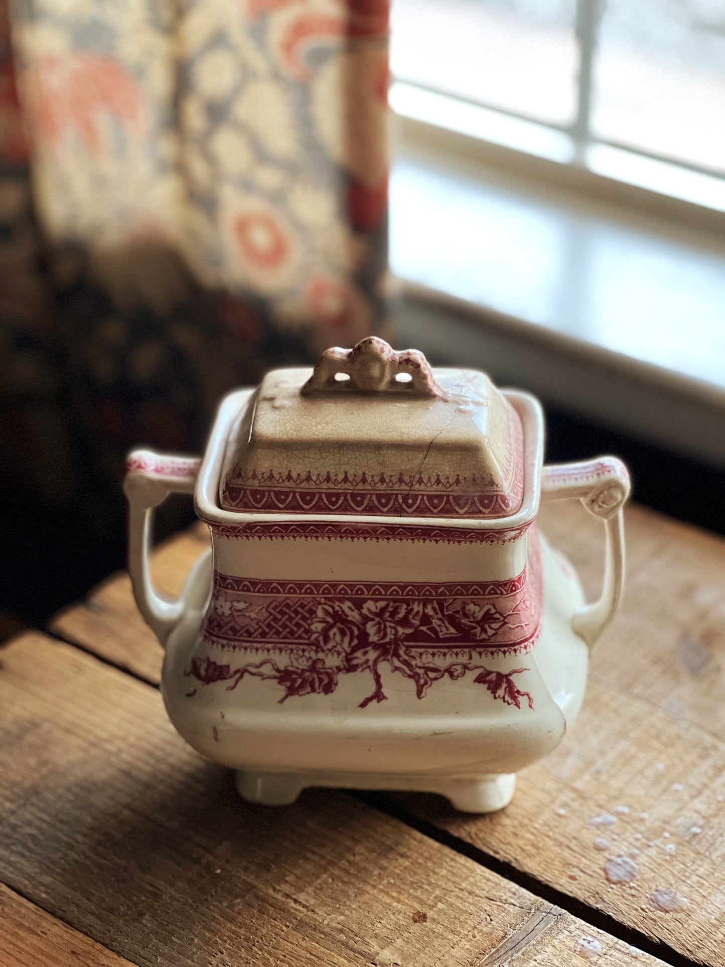 Antique Ralph Hammersley & Sons Cambridge Biscuit Jar