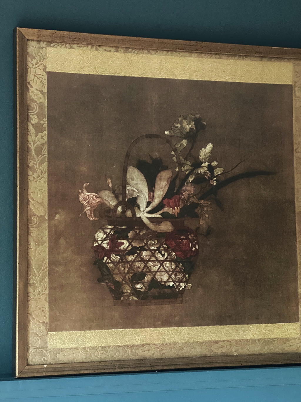 Vintage Framed Floral Print