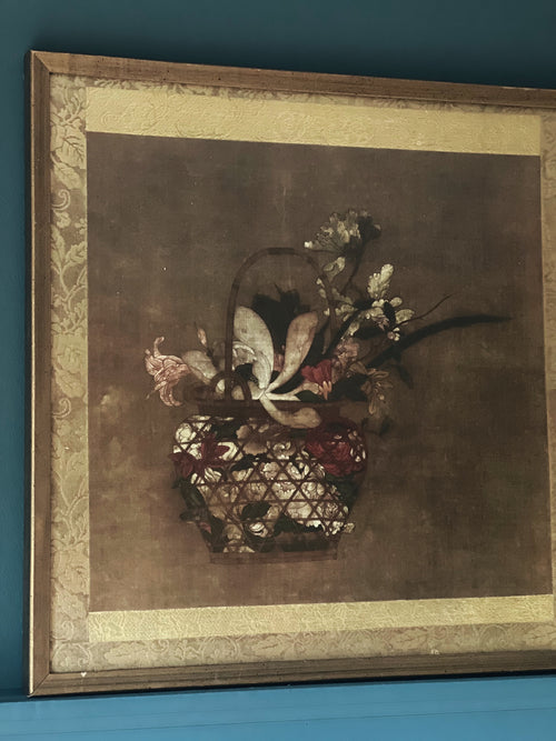 Vintage Framed Floral Print