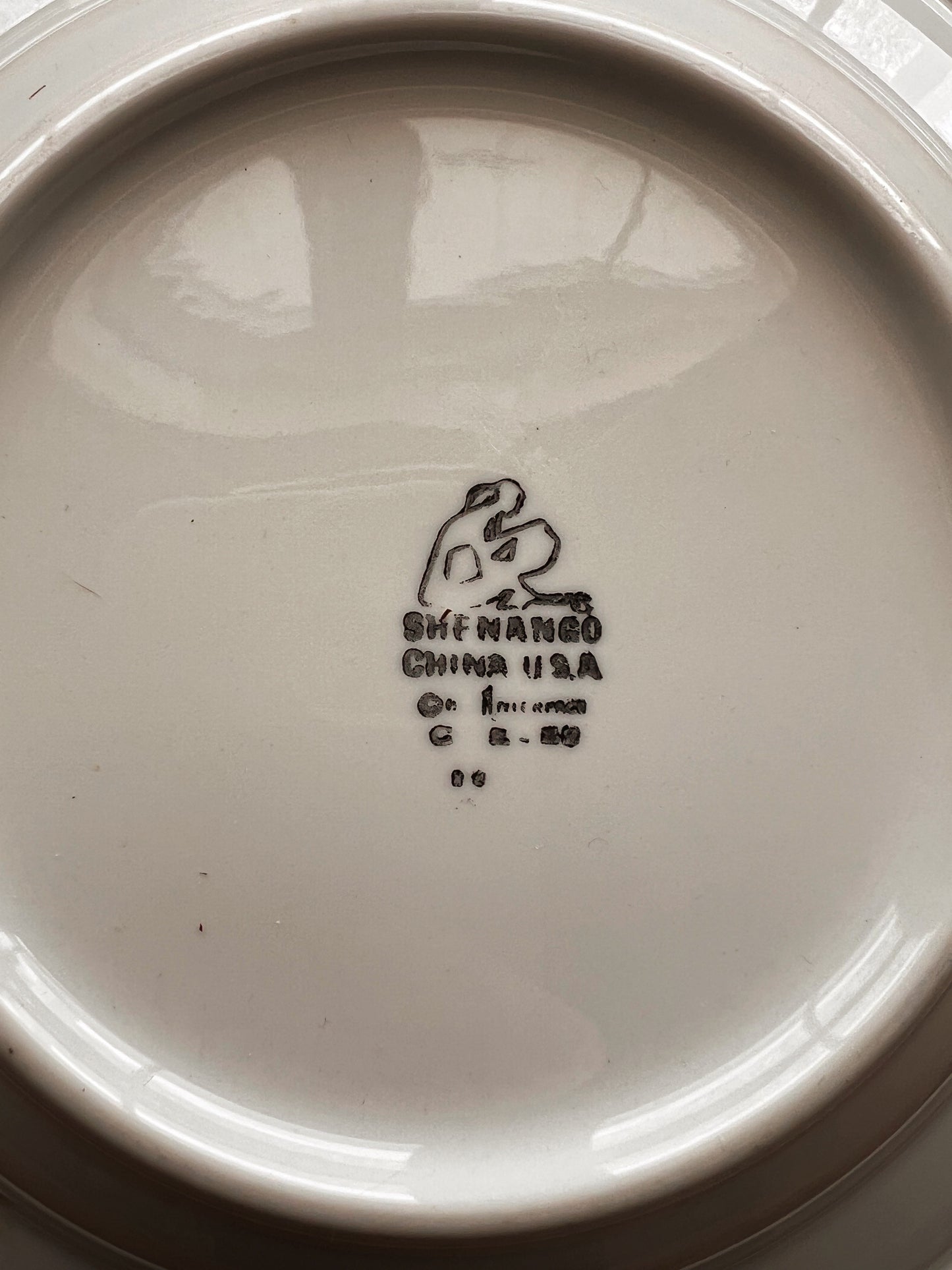 Vintage Set of 4 Shenango China Abstract Soup Bowls