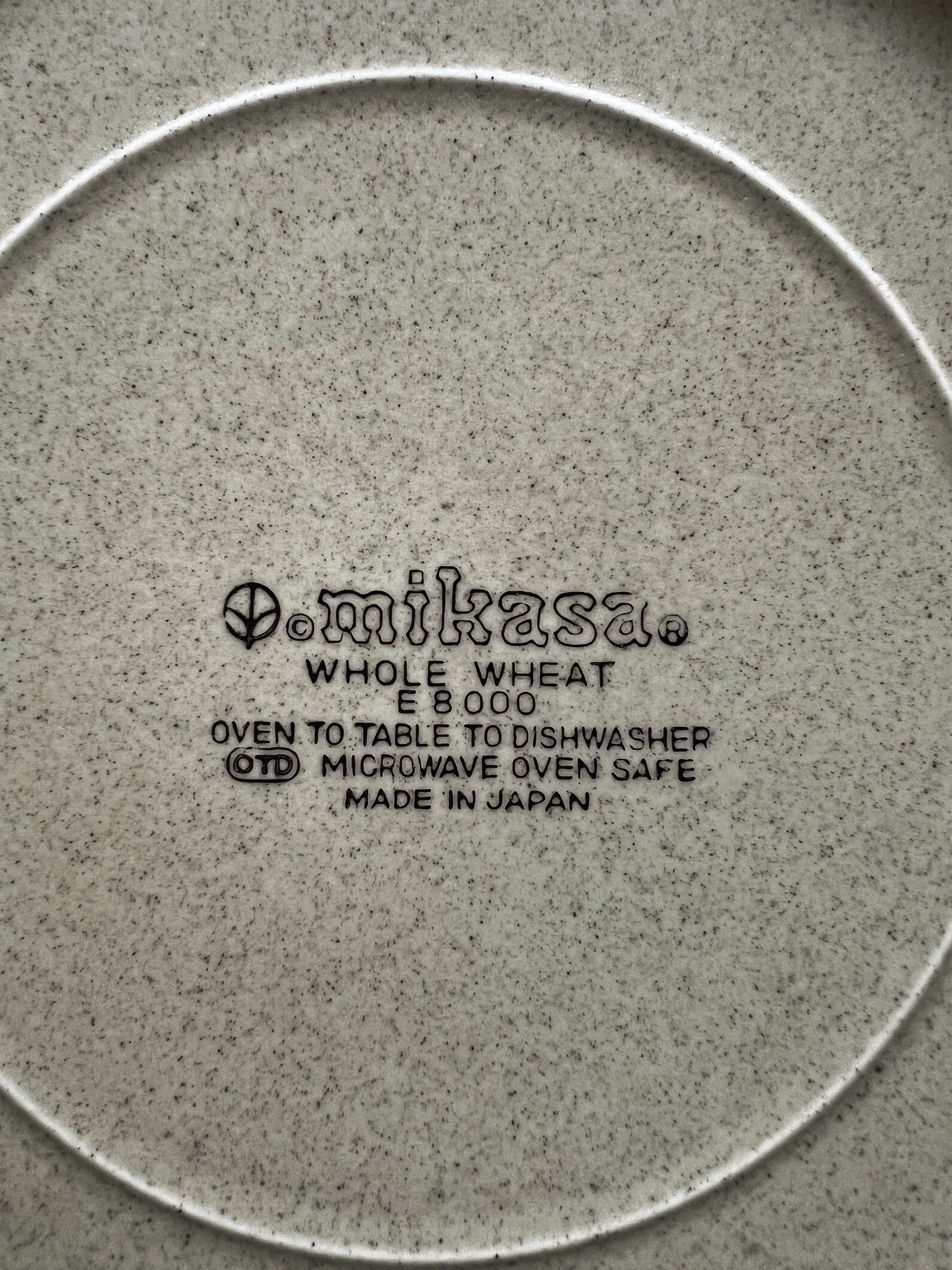 Vintage Mikasa Whole Wheat Dinner Plate