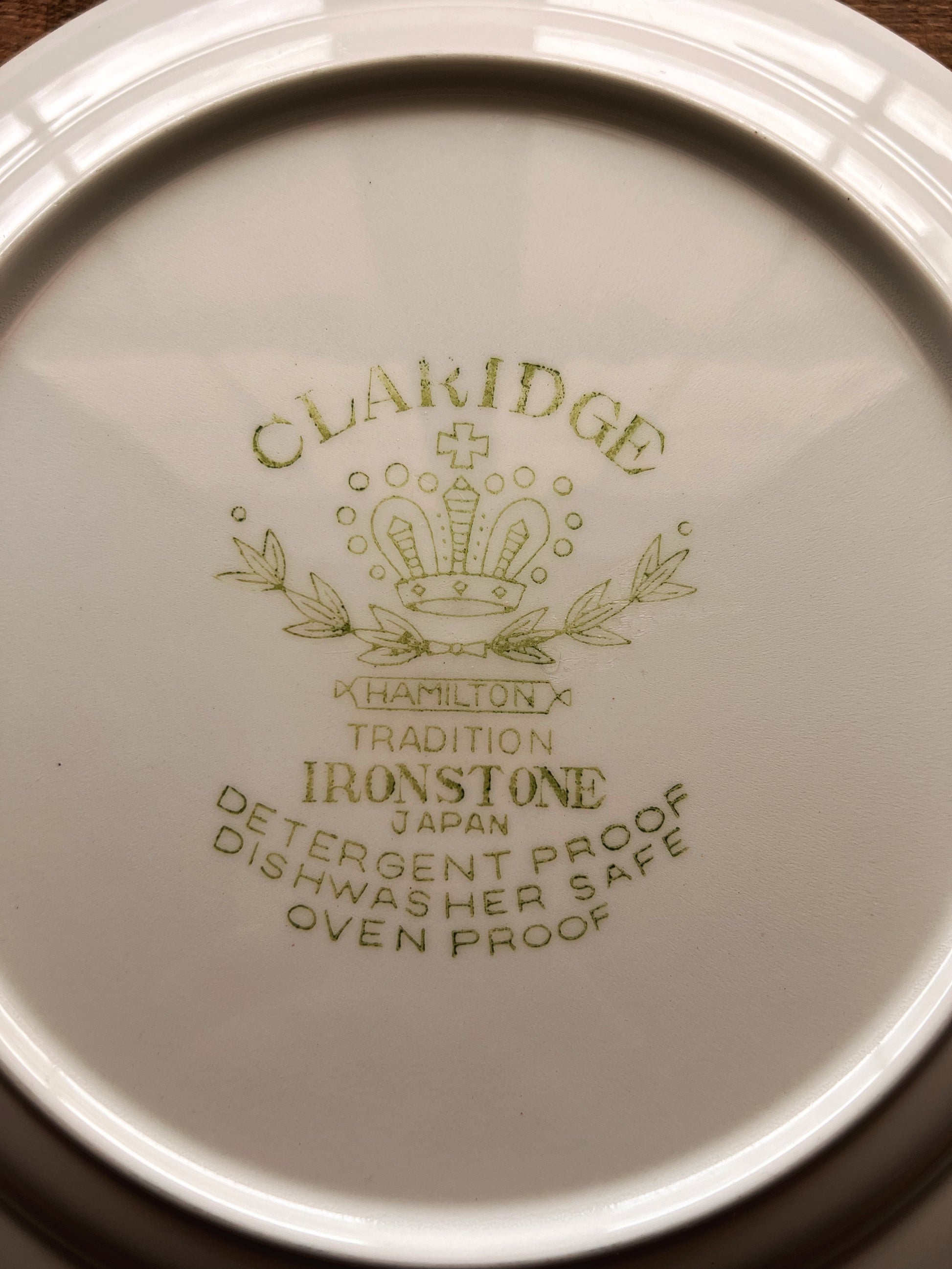 Vintage Set of 3 Claridge Tradition Ironstone Dinner Plates