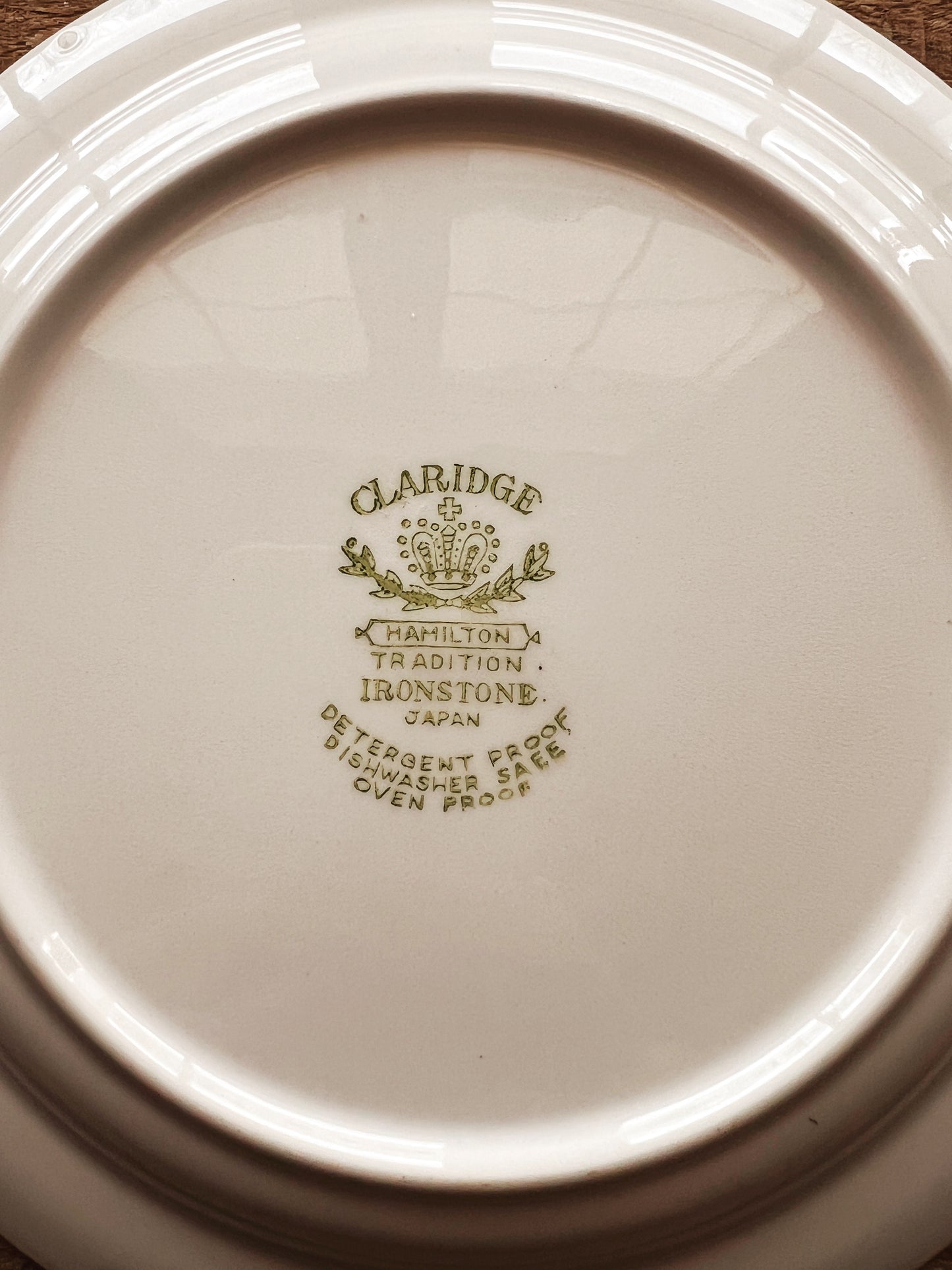 Vintage Set of 3 Claridge Tradition Ironstone Salad Plates