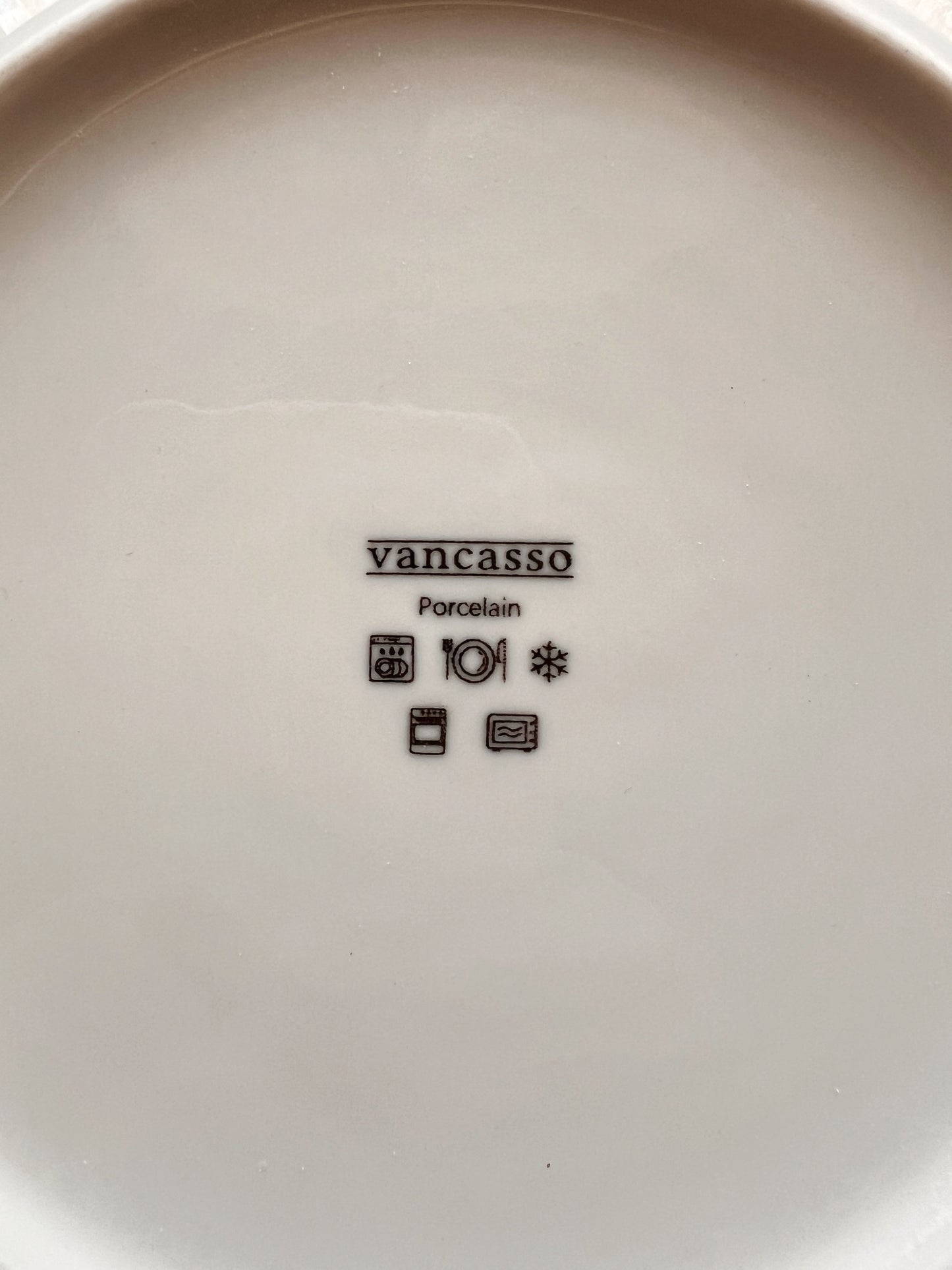 Set of 4 Mix Match Black and White Vancasso Porcelain Salad Plates