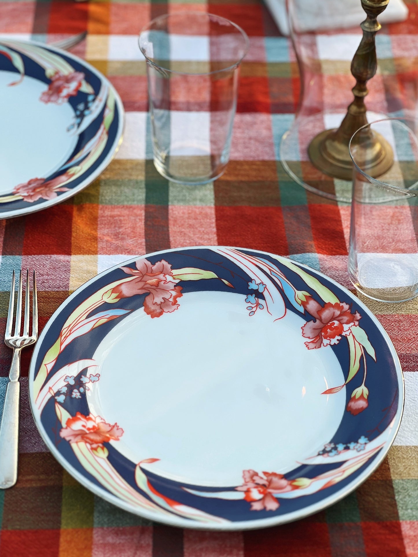 Set of 4 Vintage Seagull Fine China Floral Dinner Plates