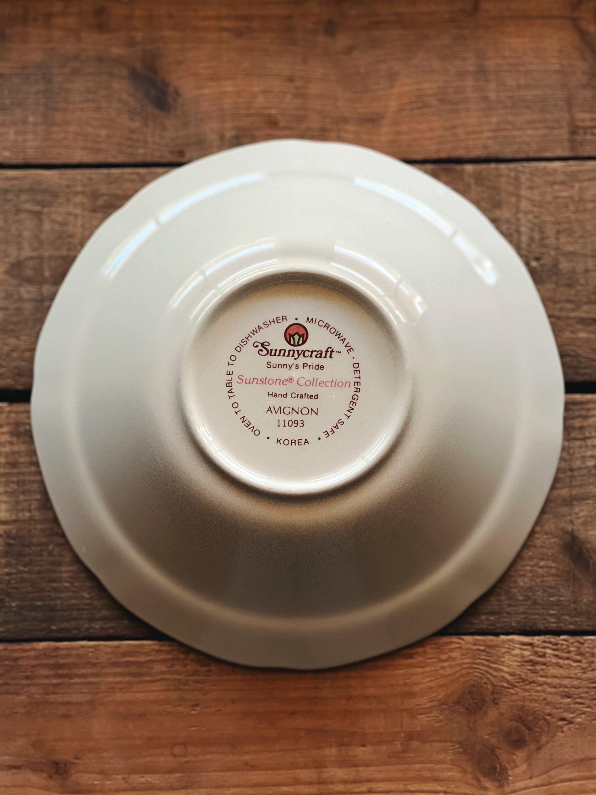 Vintage Sunnycraft Sunny's Pride Avignon Round Vegetable Bowl