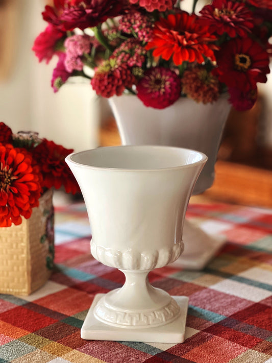 Vintage Milk Glass Vase/Urn