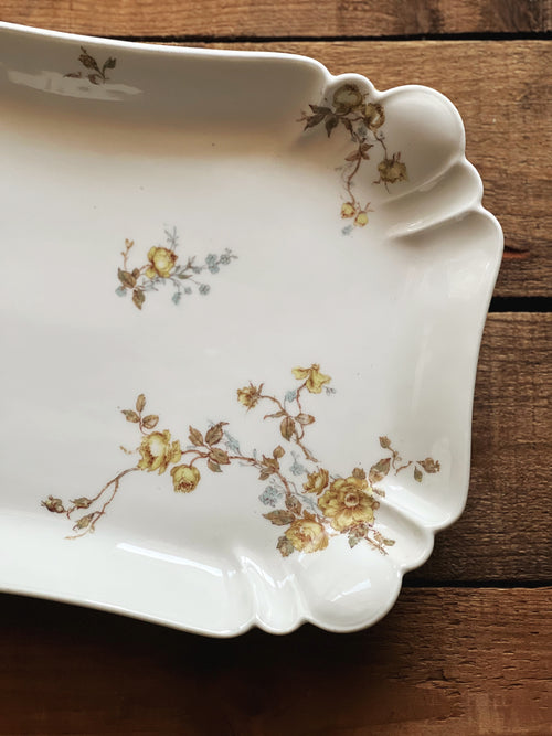 Antique H & Co Limoges Rectangular Serving Platter