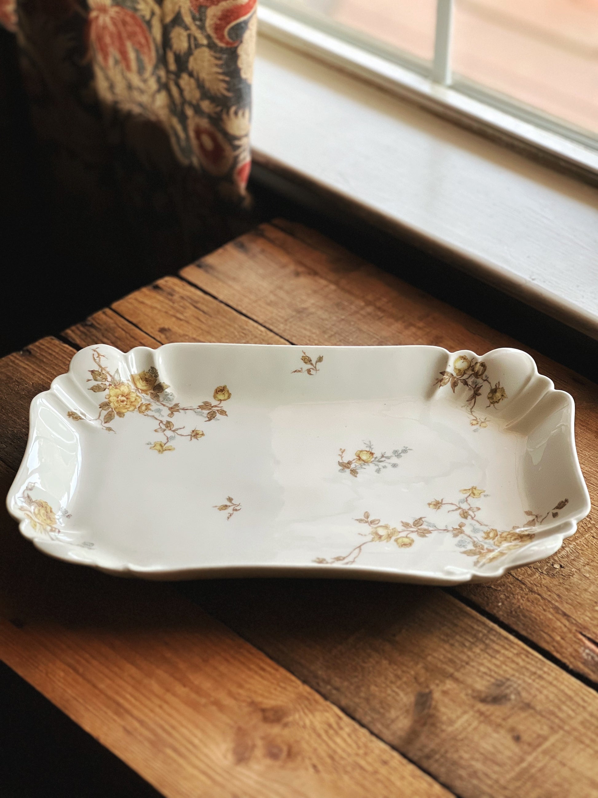 Antique H & Co Limoges Rectangular Serving Platter