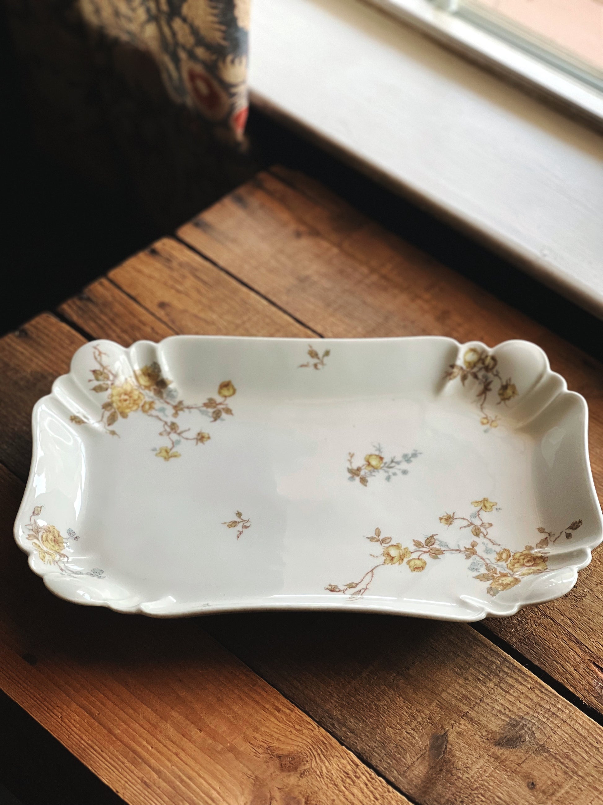 Antique H & Co Limoges Rectangular Serving Platter