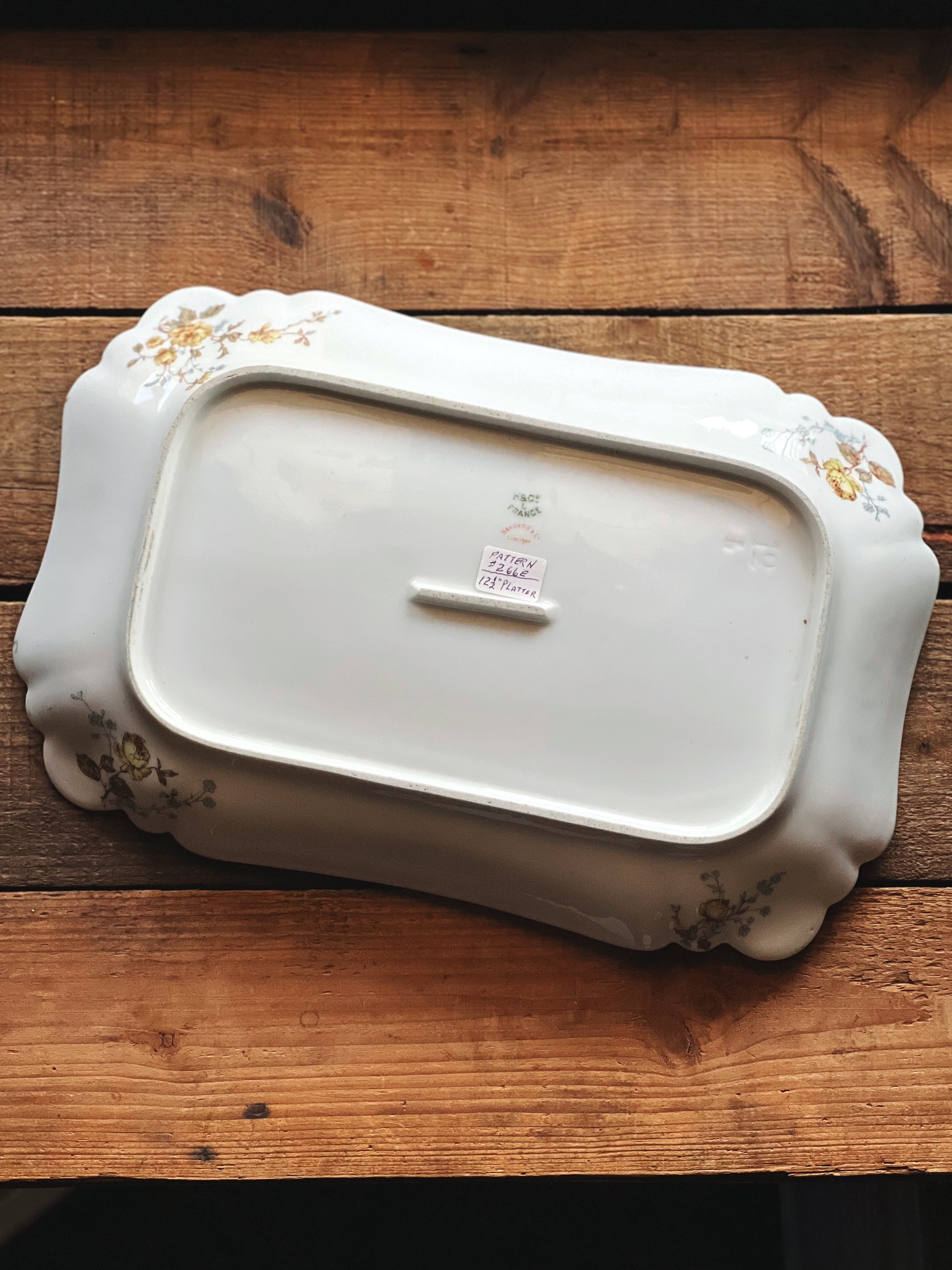 Antique H & Co Limoges Rectangular Serving Platter