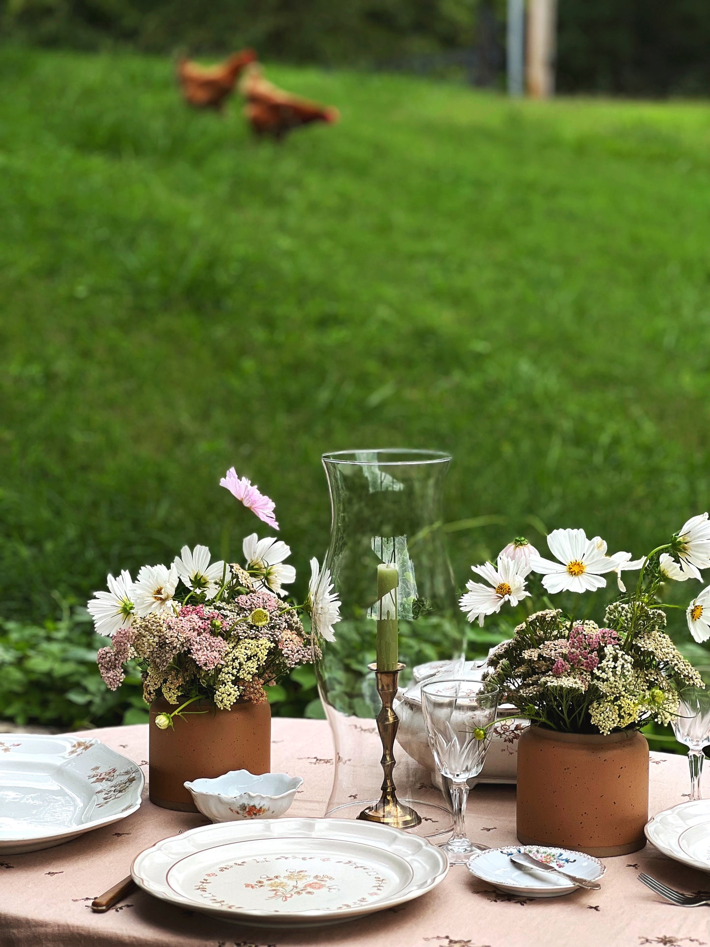 Large Glass Hurricane Lamp