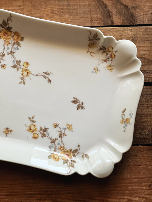 Antique H & Co Limoges Large Rectangular Serving Platter