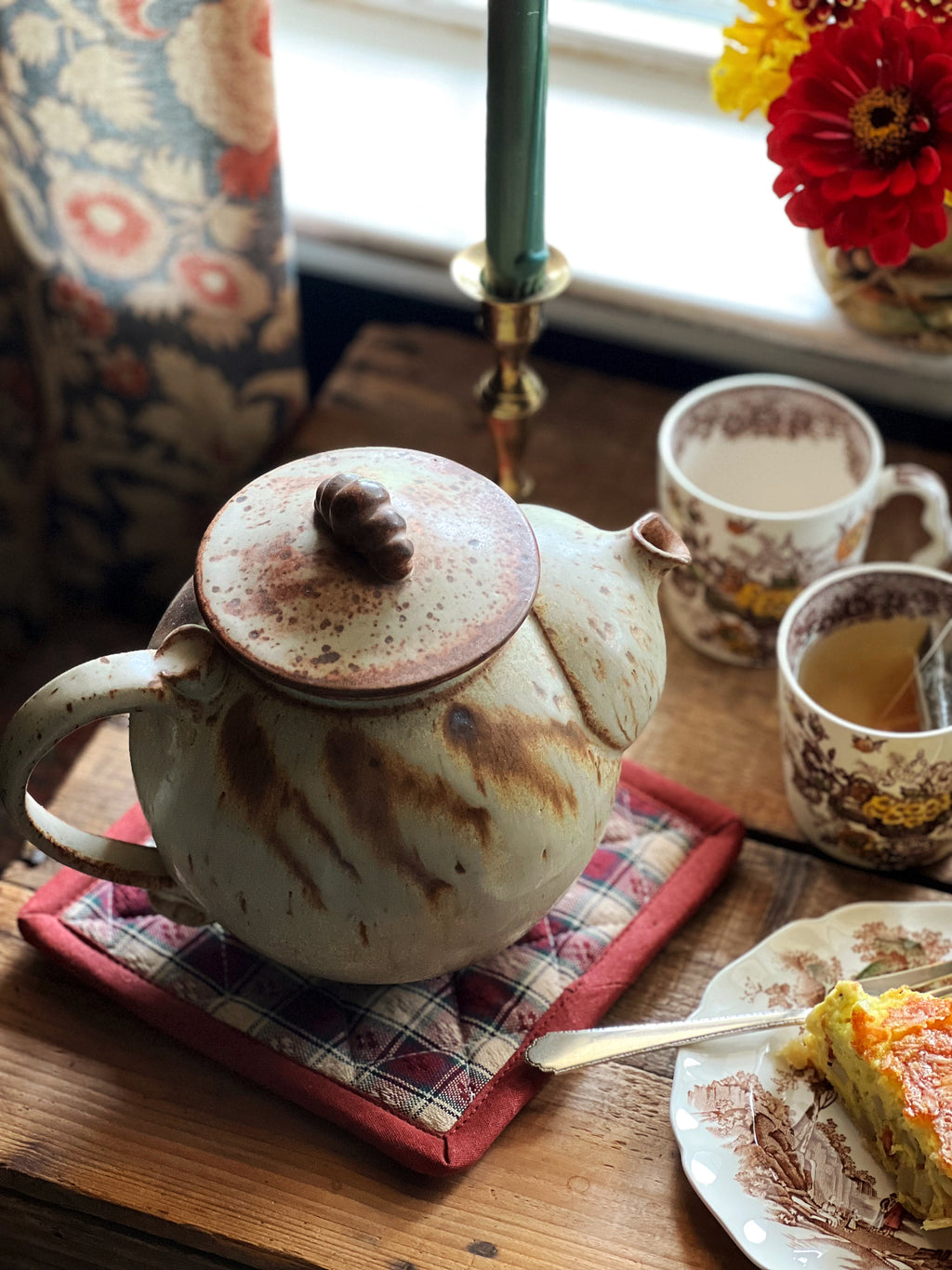 Vintage Handmade Pottery Teapot