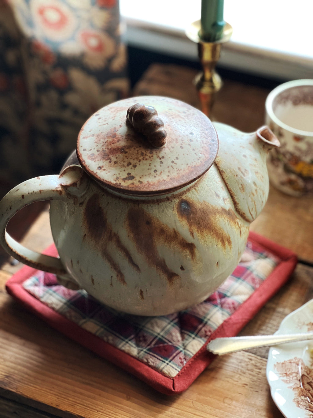 Vintage Handmade Pottery Teapot