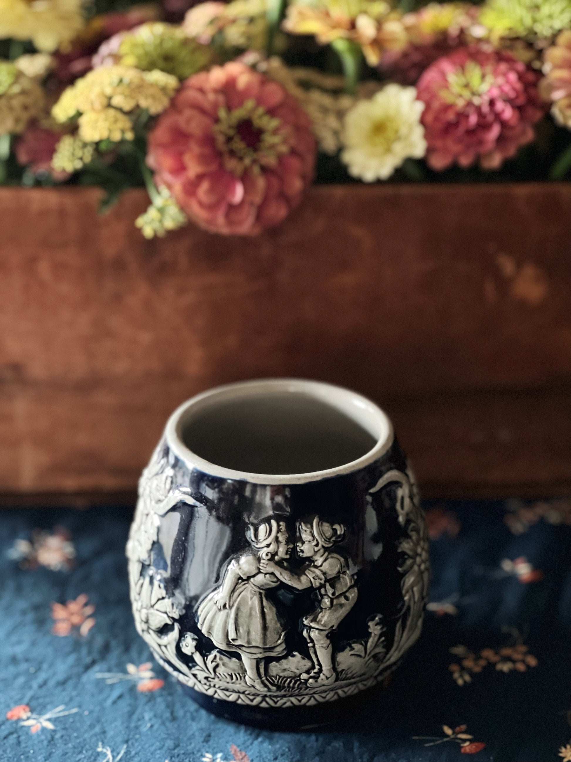Vintage Navy Blue Mug Made in Germany