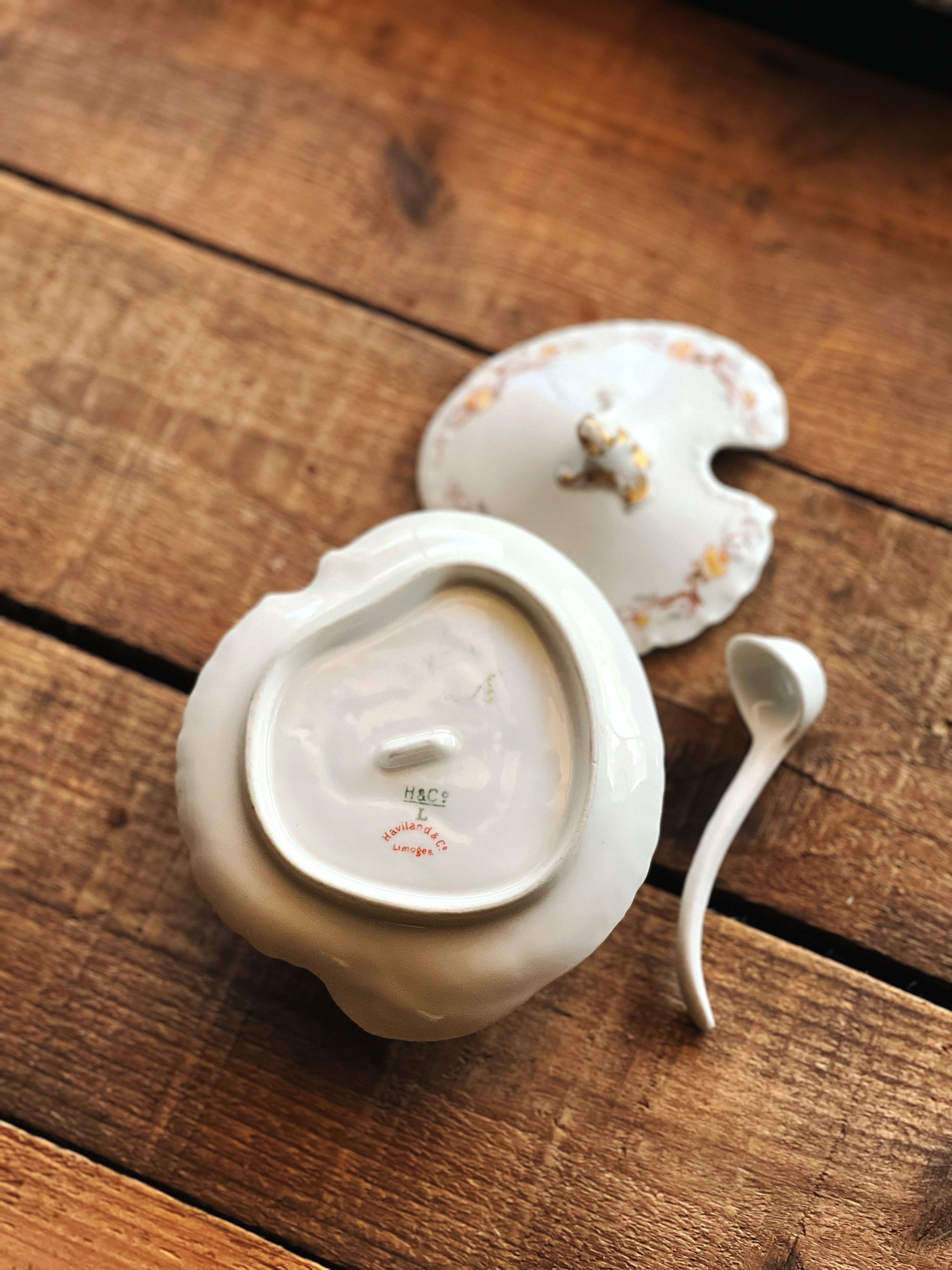 Vintage H & Co Limoges France Sugar Bowl