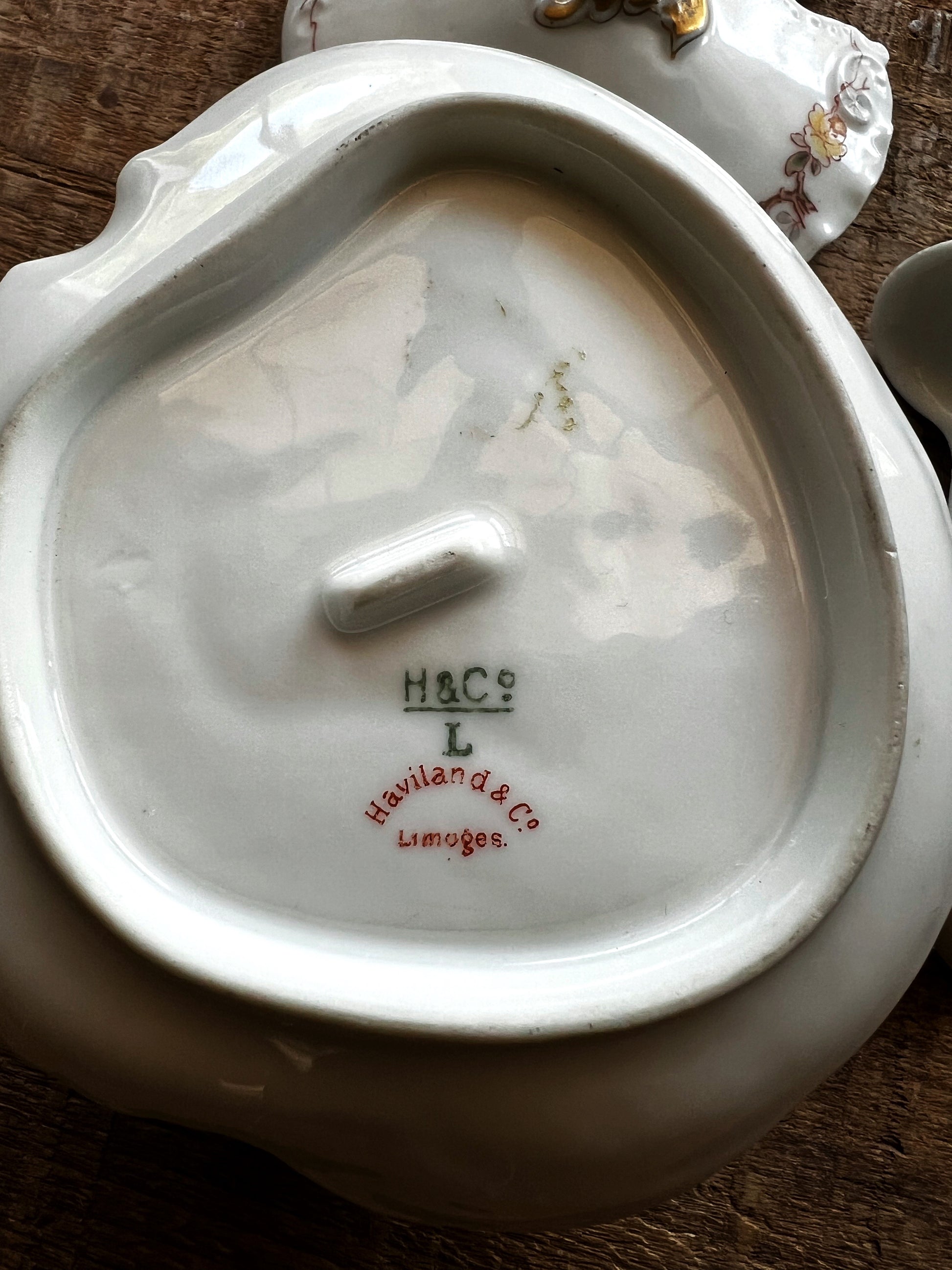 Vintage H & Co Limoges France Sugar Bowl