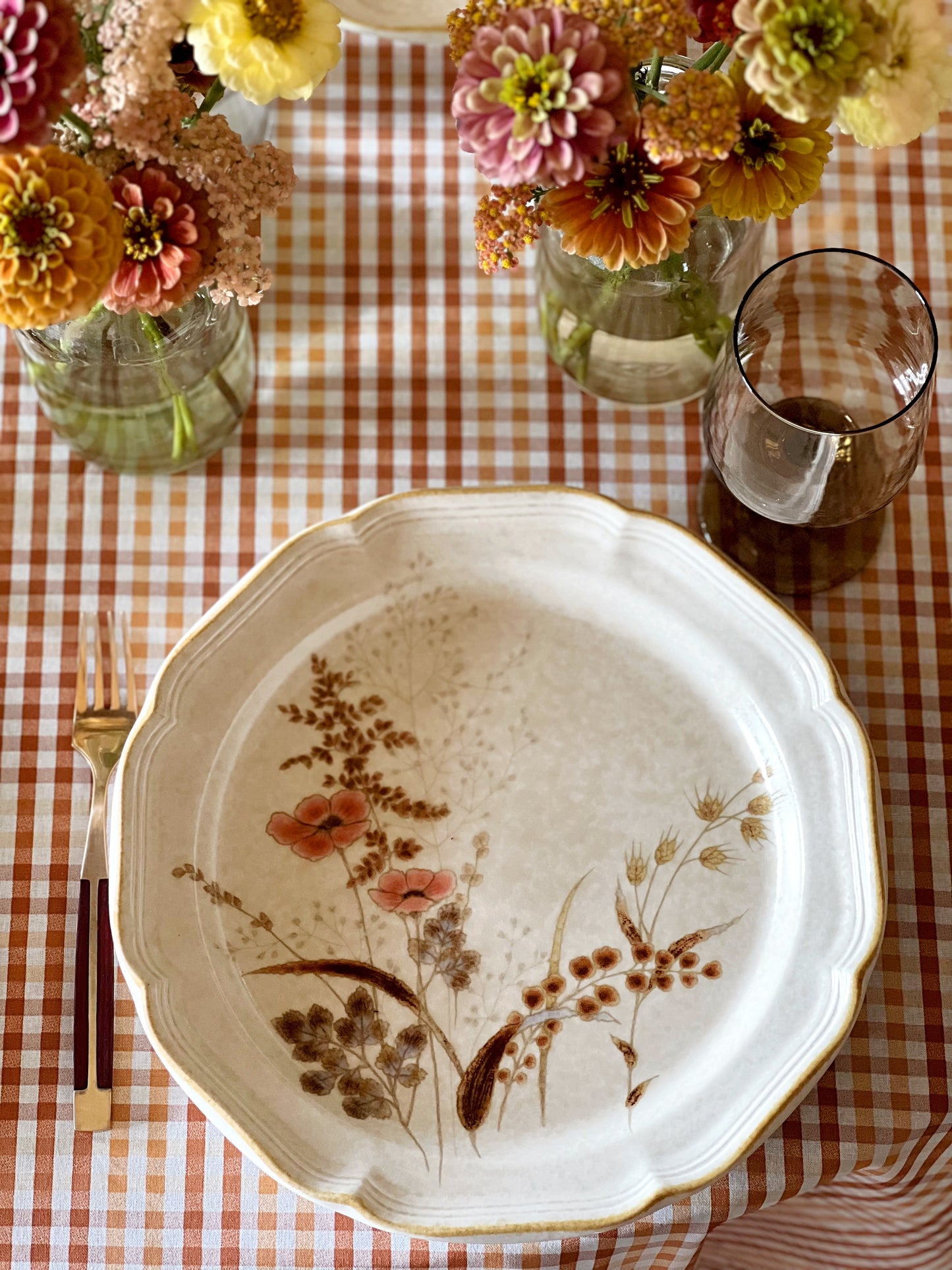 Vintage Mikasa Strawflowers Dinner Plate