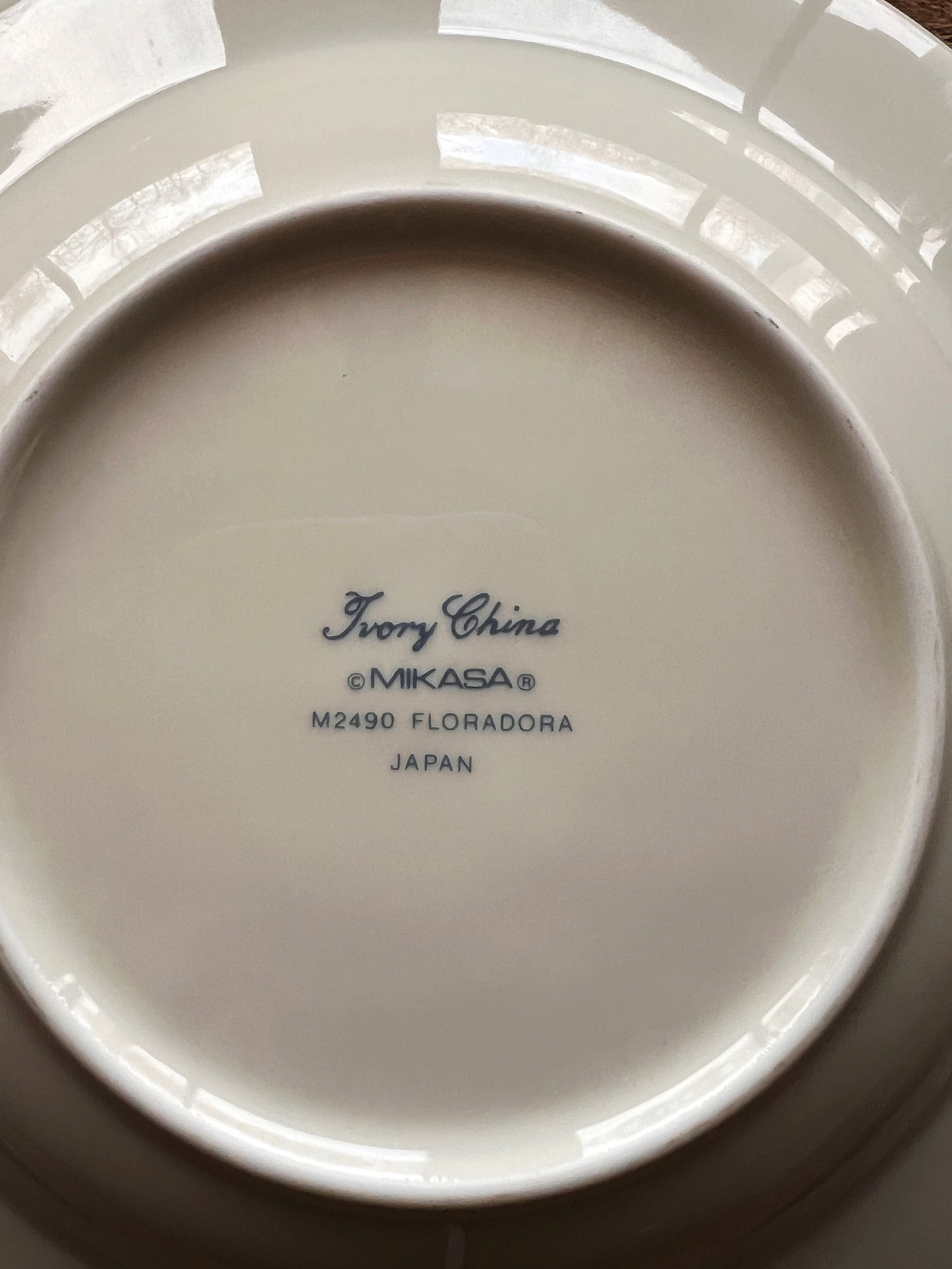 Vintage Mikasa Ivory China Floradora Set of 4 Rimmed Soup Bowls