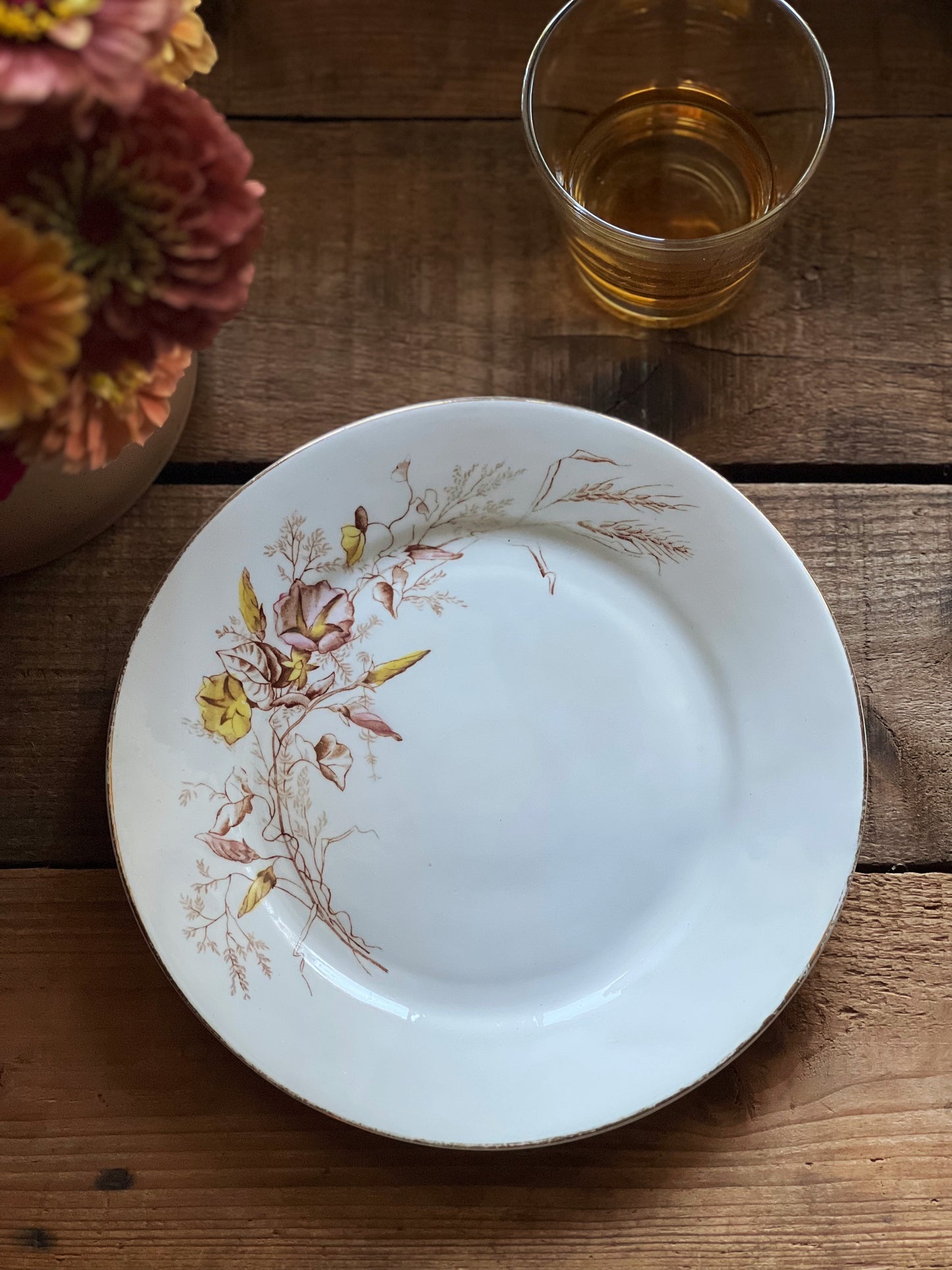 Set of 4 Antique Transferware Salad Plates