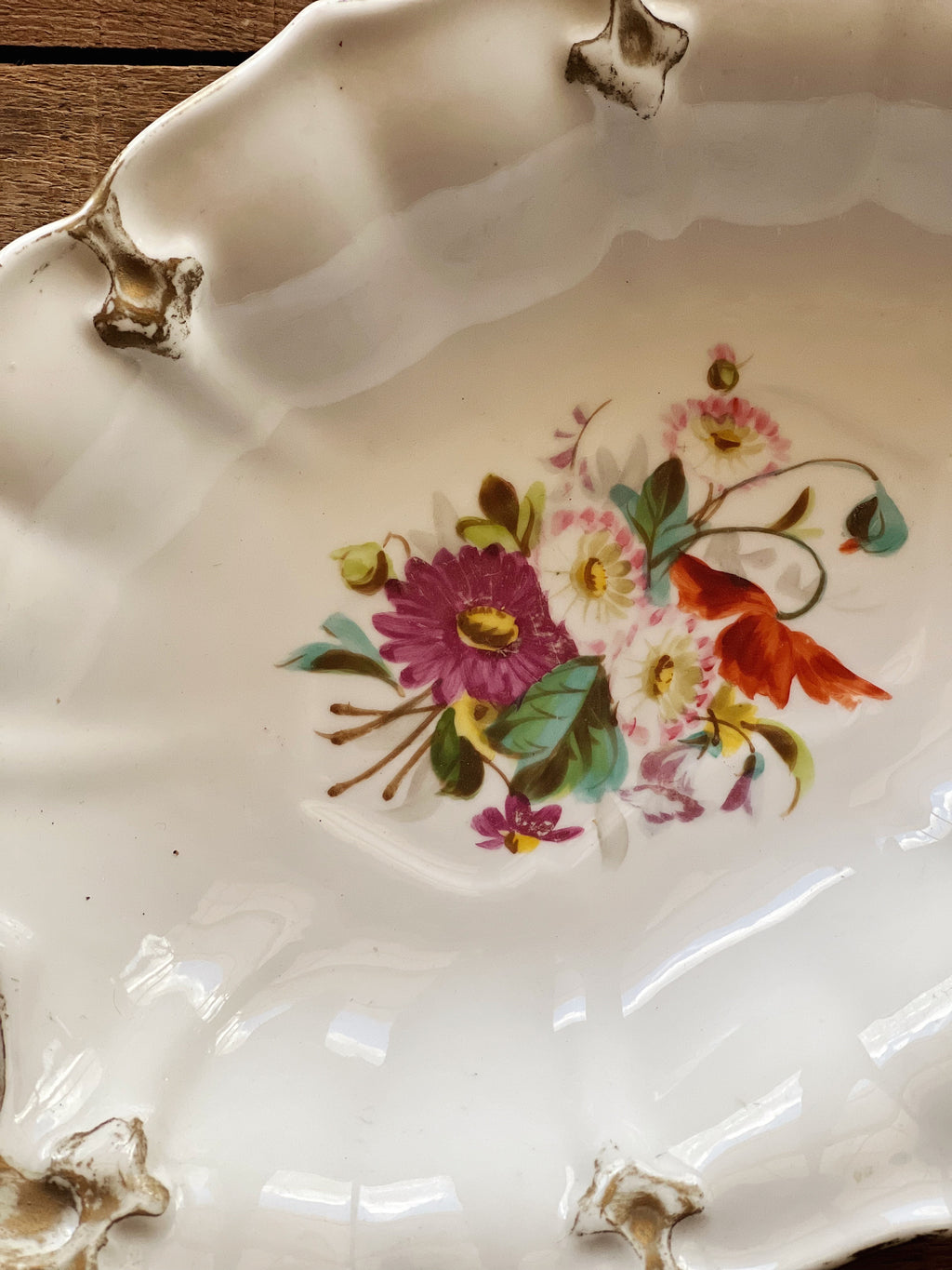 Antique C.T. Germany Hand Painted Vegetable Bowl / Serving Bowl