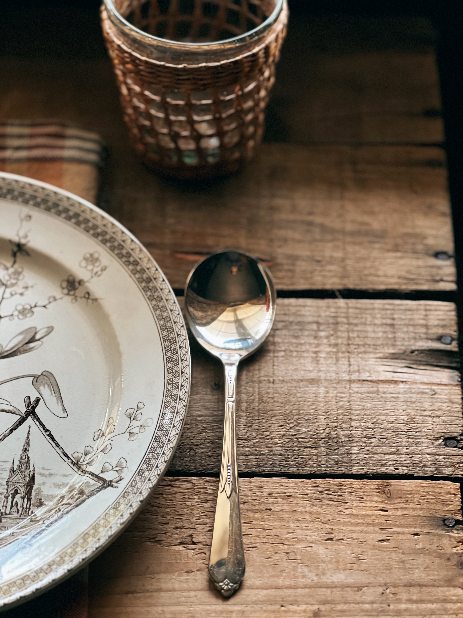 Vintage Rogers Silver Plate Soup Spoon