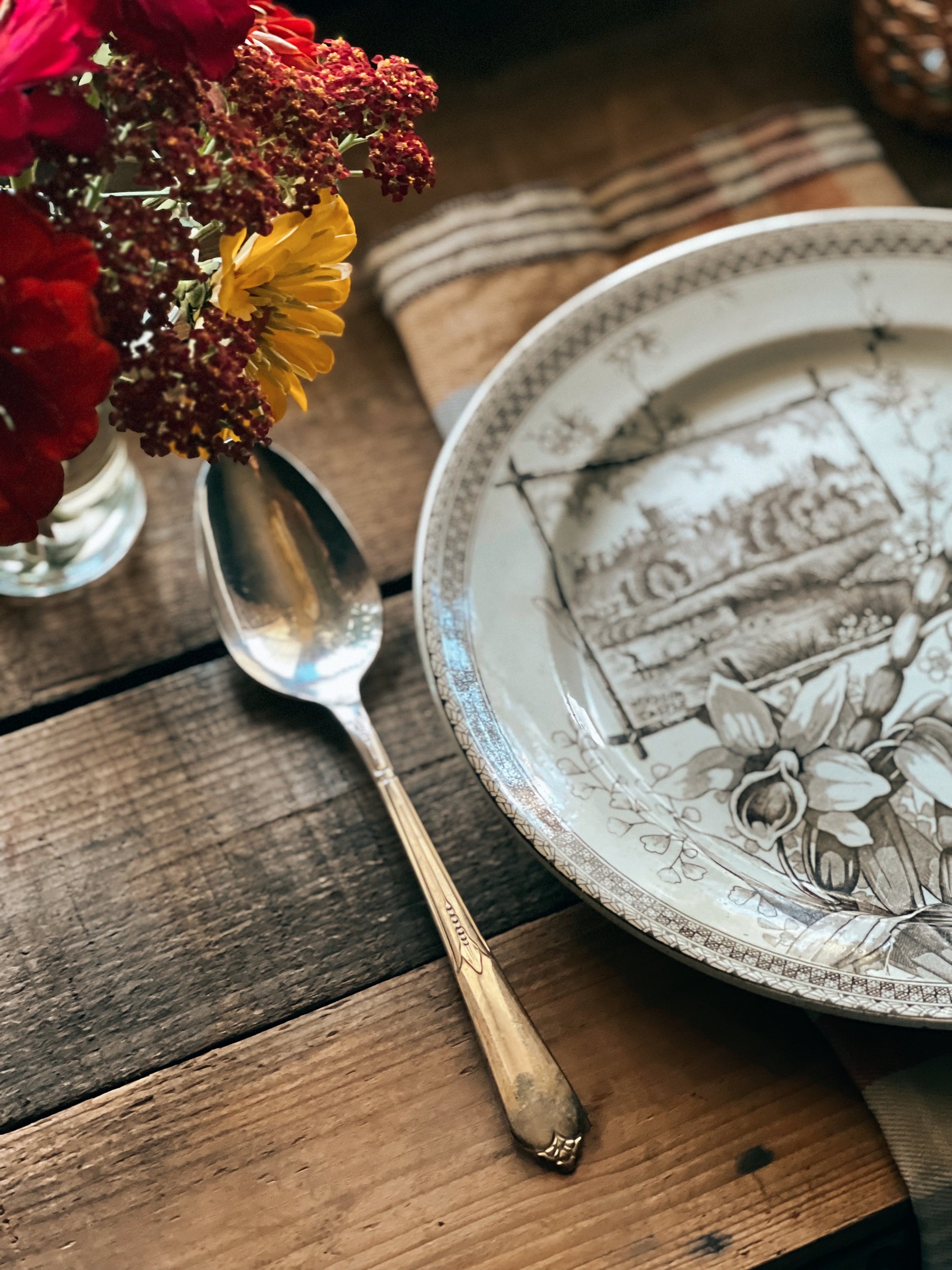 Vintage Rogers Silver Plate Serving Spoon