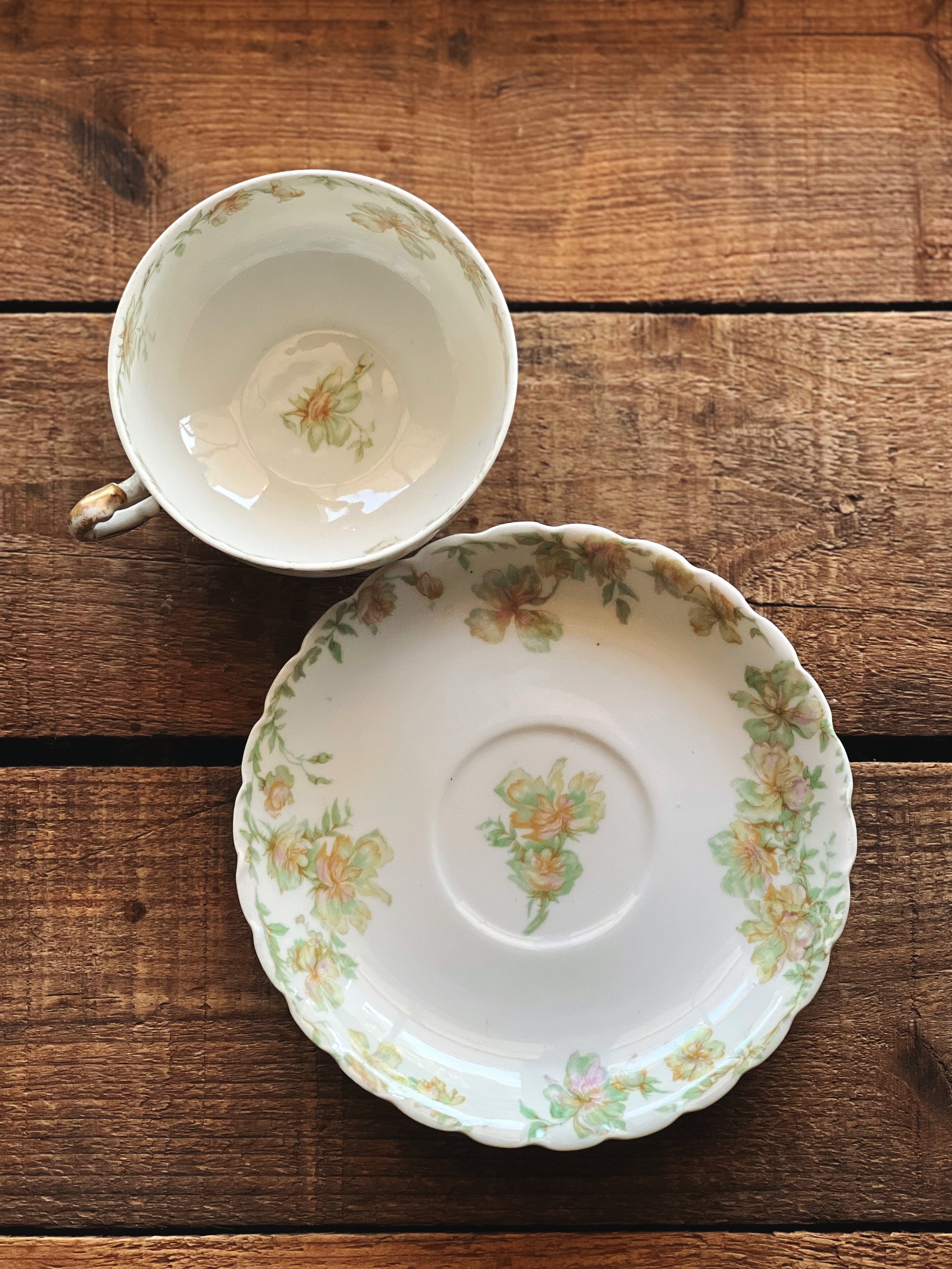 Vintage Haviland Limoges The Countess Teacup & Saucer Set