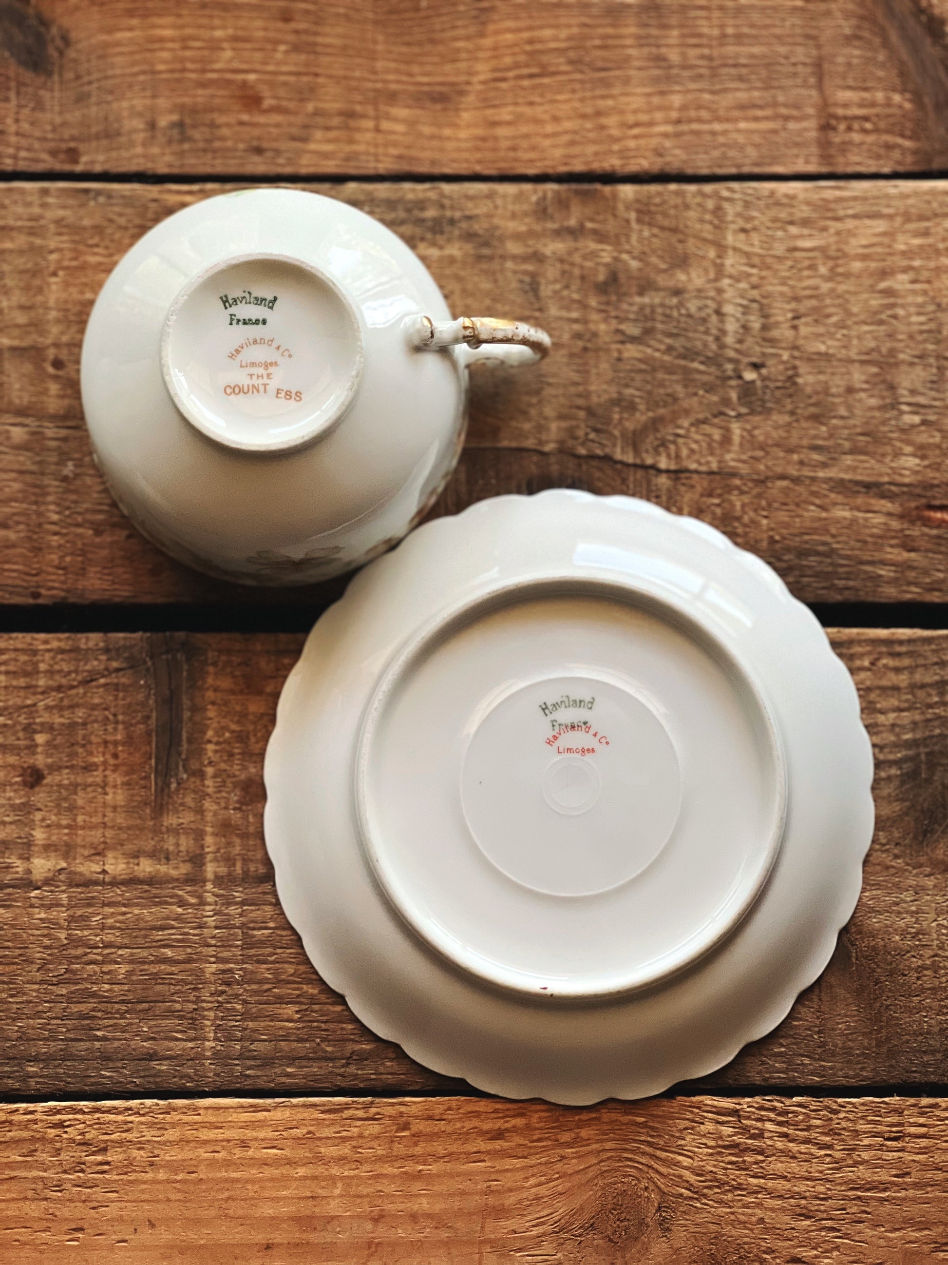 Vintage Haviland Limoges The Countess Teacup & Saucer Set