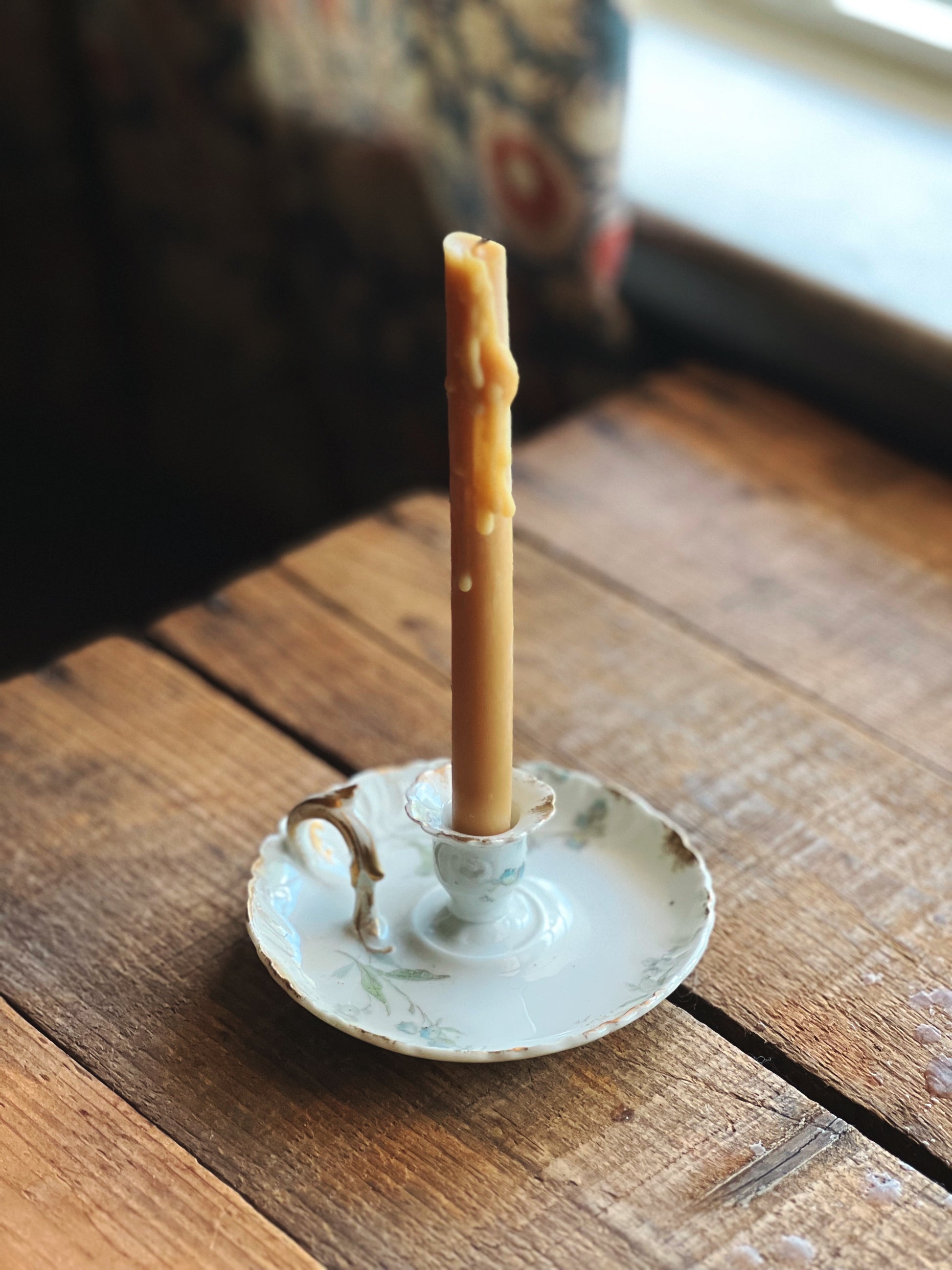 Antique French Limoges Chamberstick