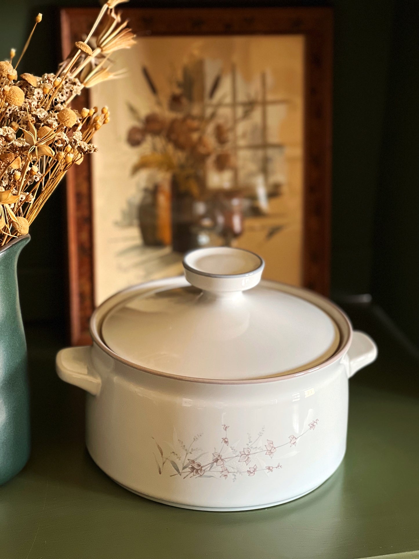 Vintage Noritake Woodstock Round Covered Casserole