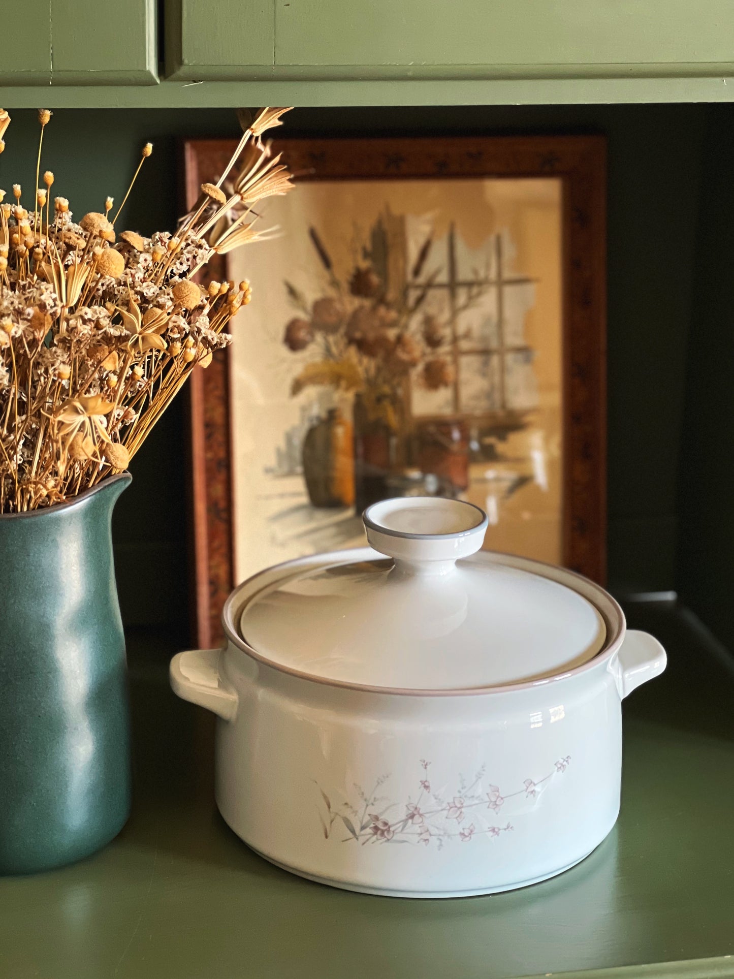 Vintage Noritake Woodstock Round Covered Casserole