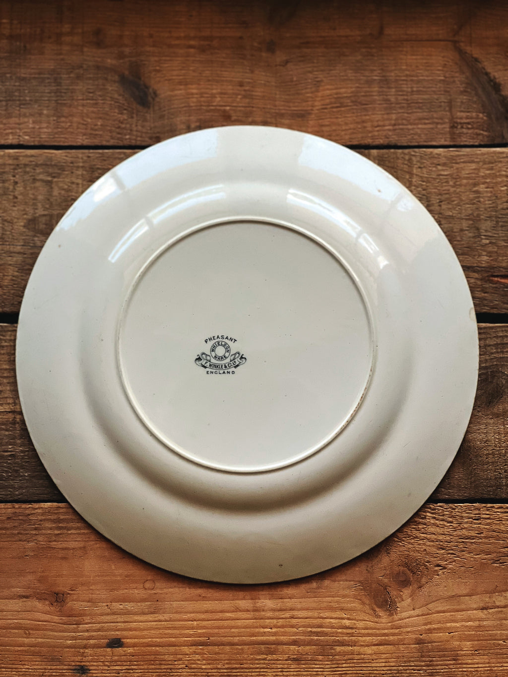 Antique F. Winkle & Co Weldon Ware Pheasant Dinner Plate