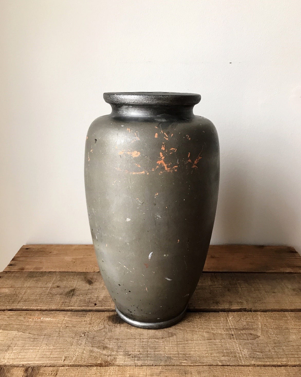 Vintage Hand Painted Embossed Vase
