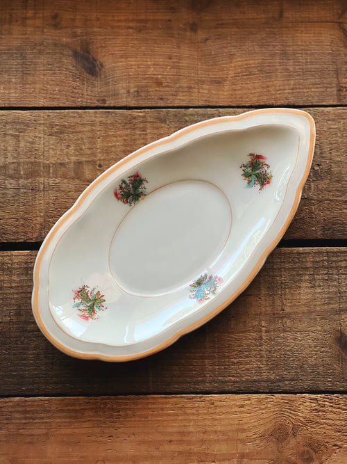Antique Charles Field Haviland Limoges Moss Rose Small Serving Platter Relish Dish
