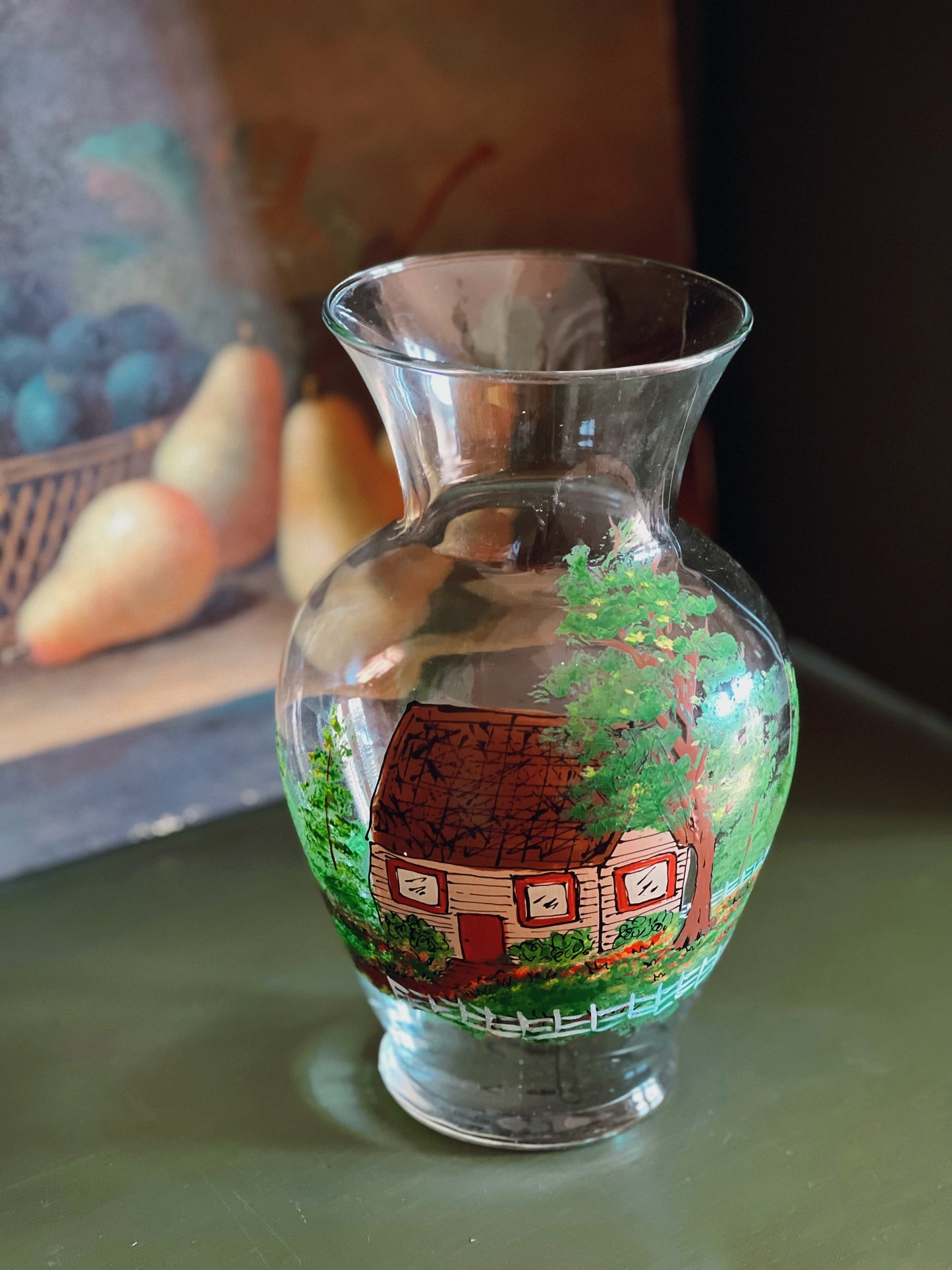 Vintage Hand Painted Vase