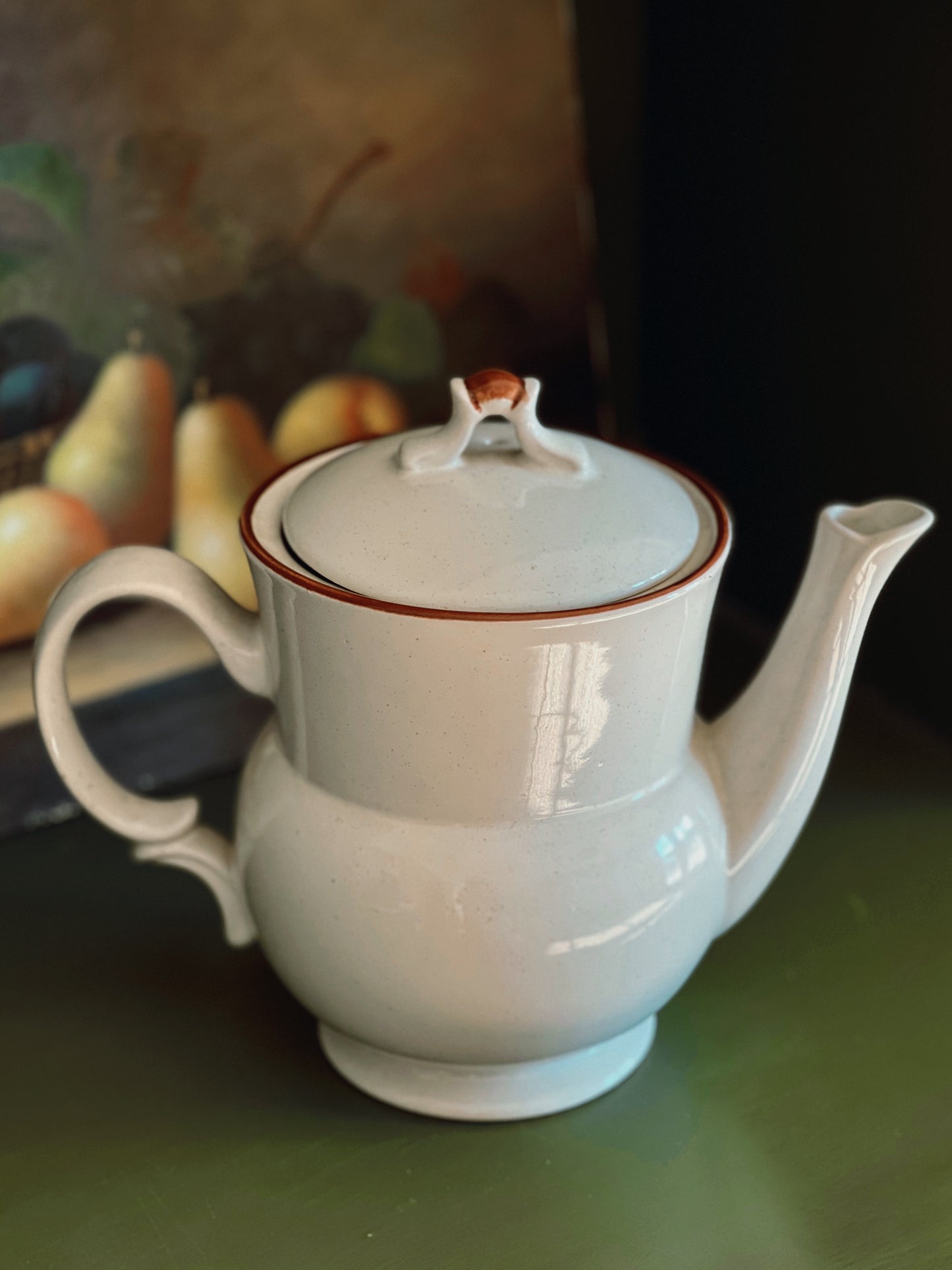 Vintage Hearthside Stoneware Coffee Pot